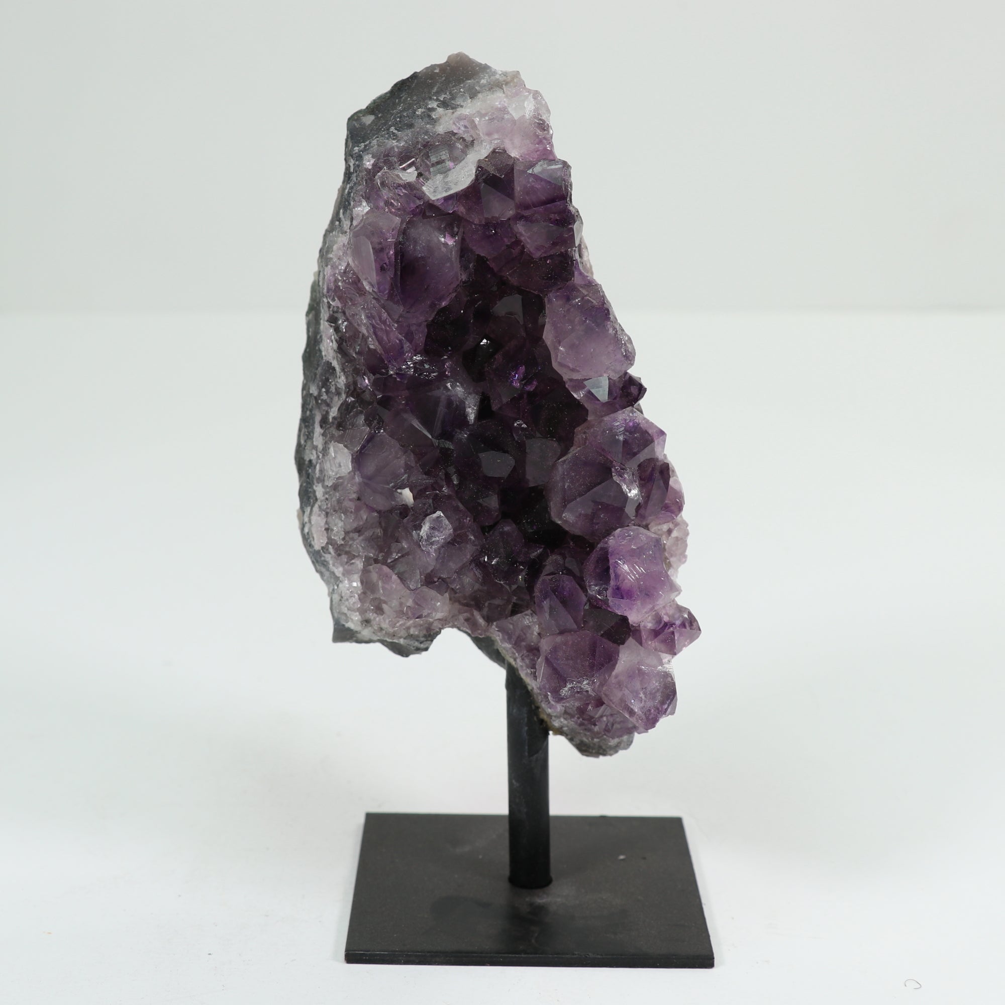 Natural Amethyst Cluster on Metal Stand, 250-500 Gr, #014