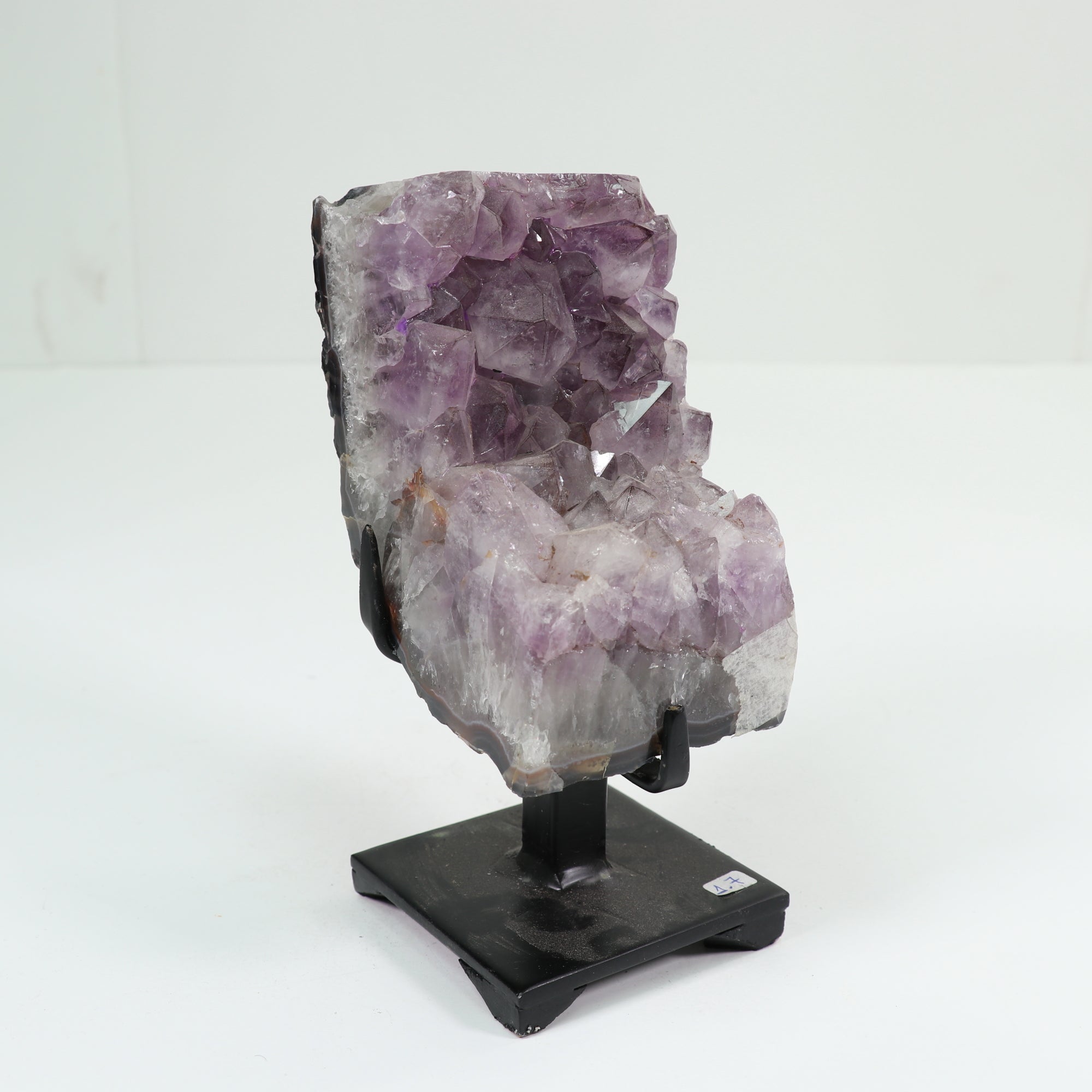 Natural Amethyst Cluster on Metal Stand, 1500-2000 Gr, #018