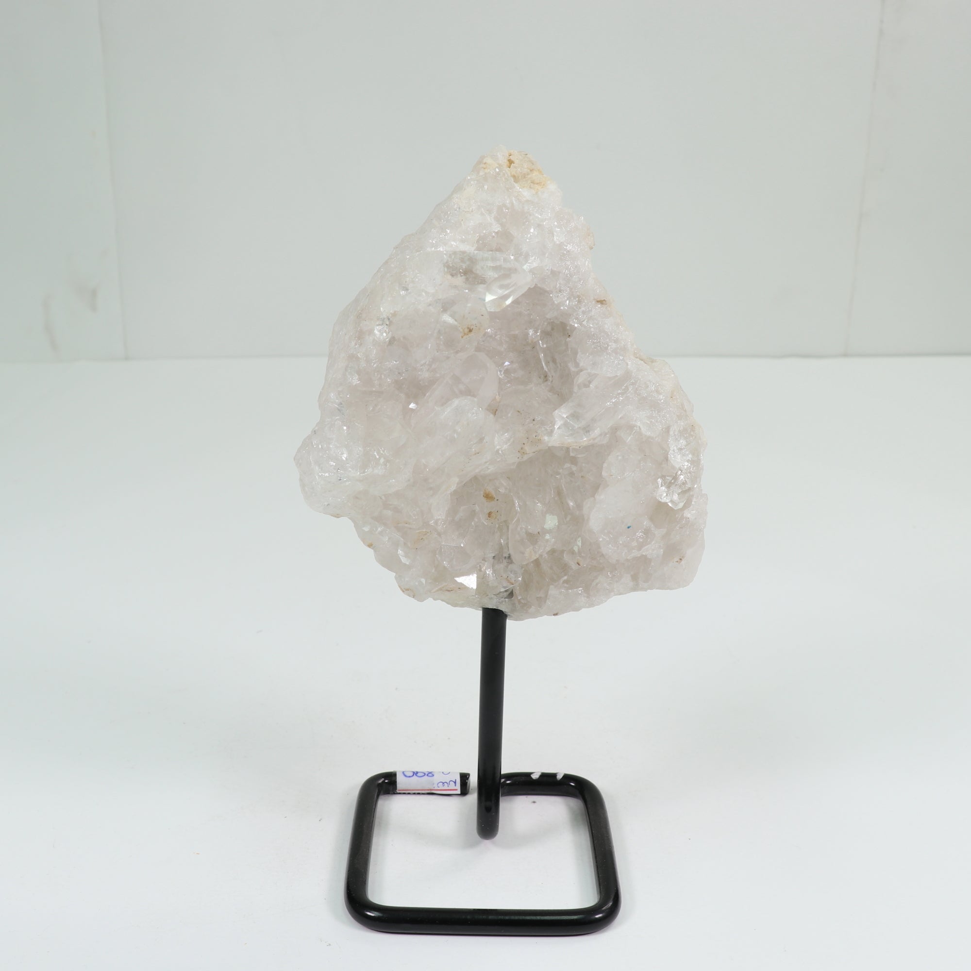 Natural Clear Quartz Cluster on Metal Stand, 750-100 Gr, #009