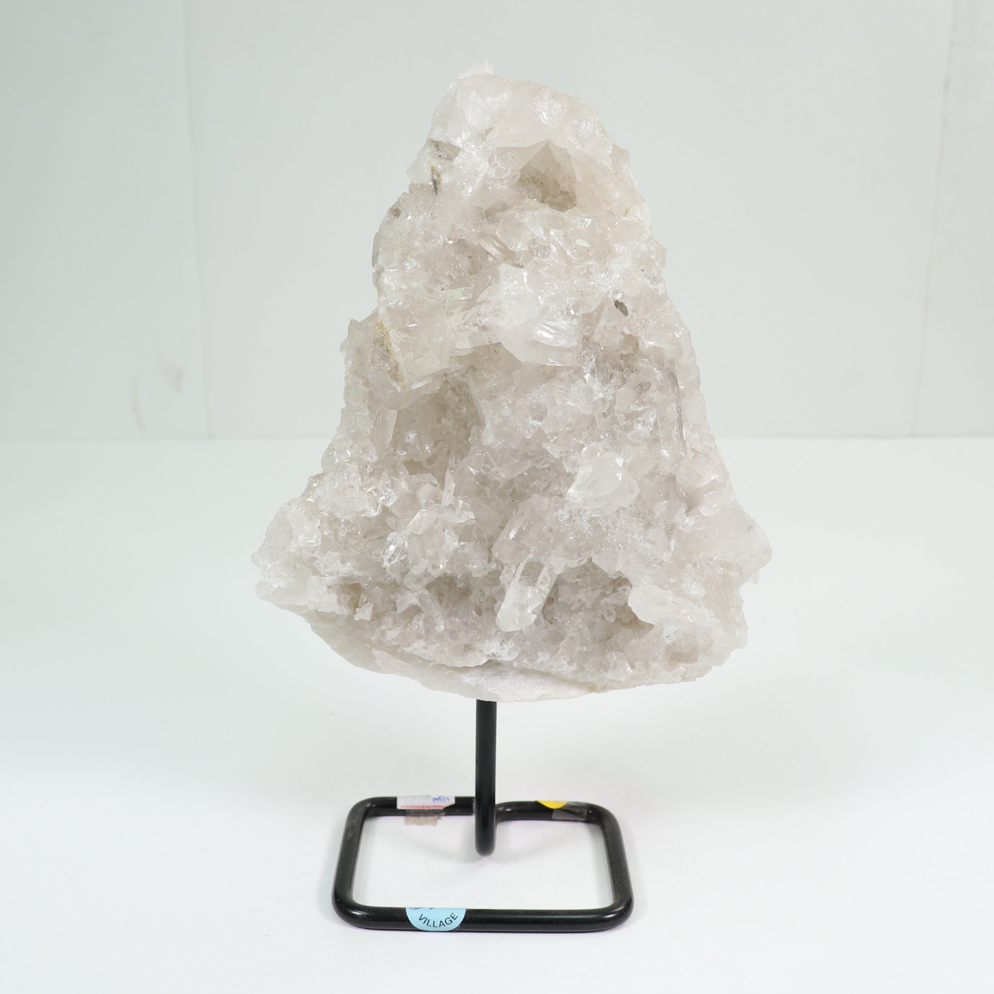 Natural Clear Quartz Cluster on Metal Stand, 1500-2000 Gr, #011