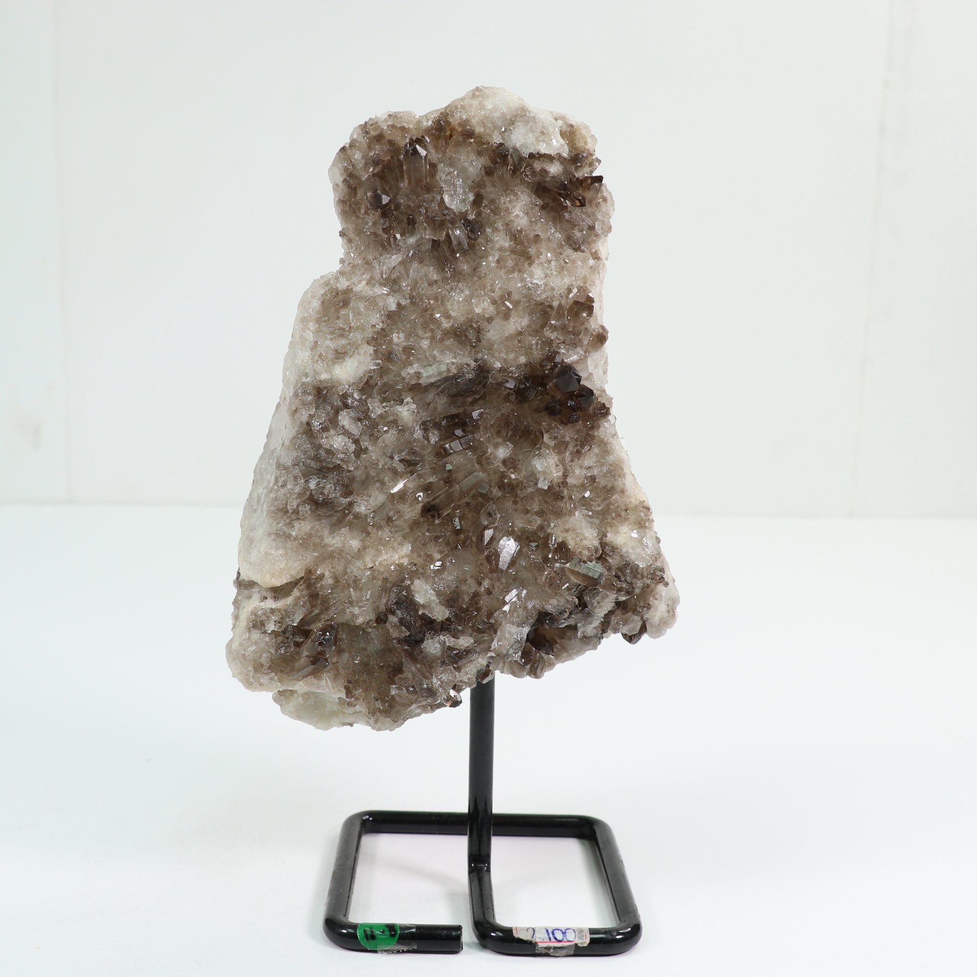 Natural Smoky Quartz Cluster on Metal Stand, 2000-2500 Gr, #006