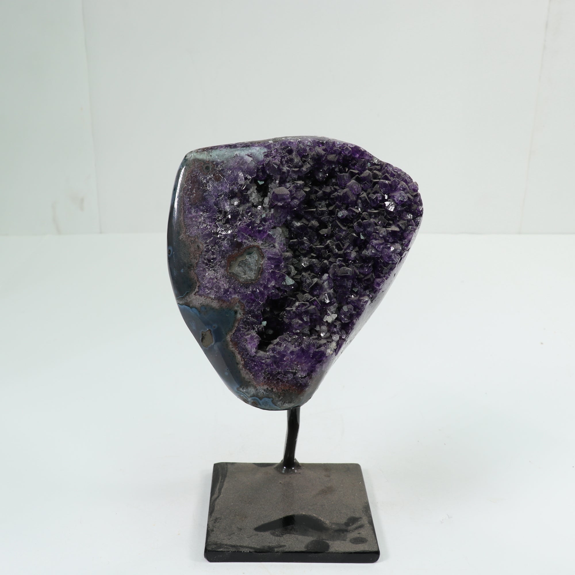 Natural Amethyst Polished on Metal Stand, 1500-2000 Gr, #020