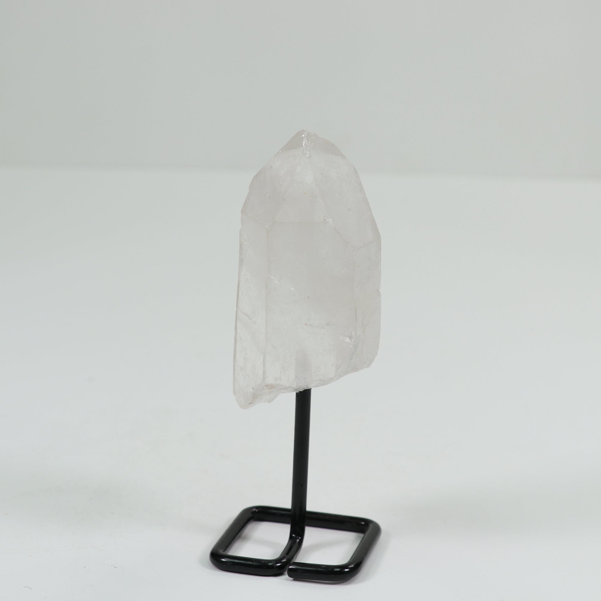 Natural Clear Quartz  Polished on Metal Stand, 250-500 Gr, #013