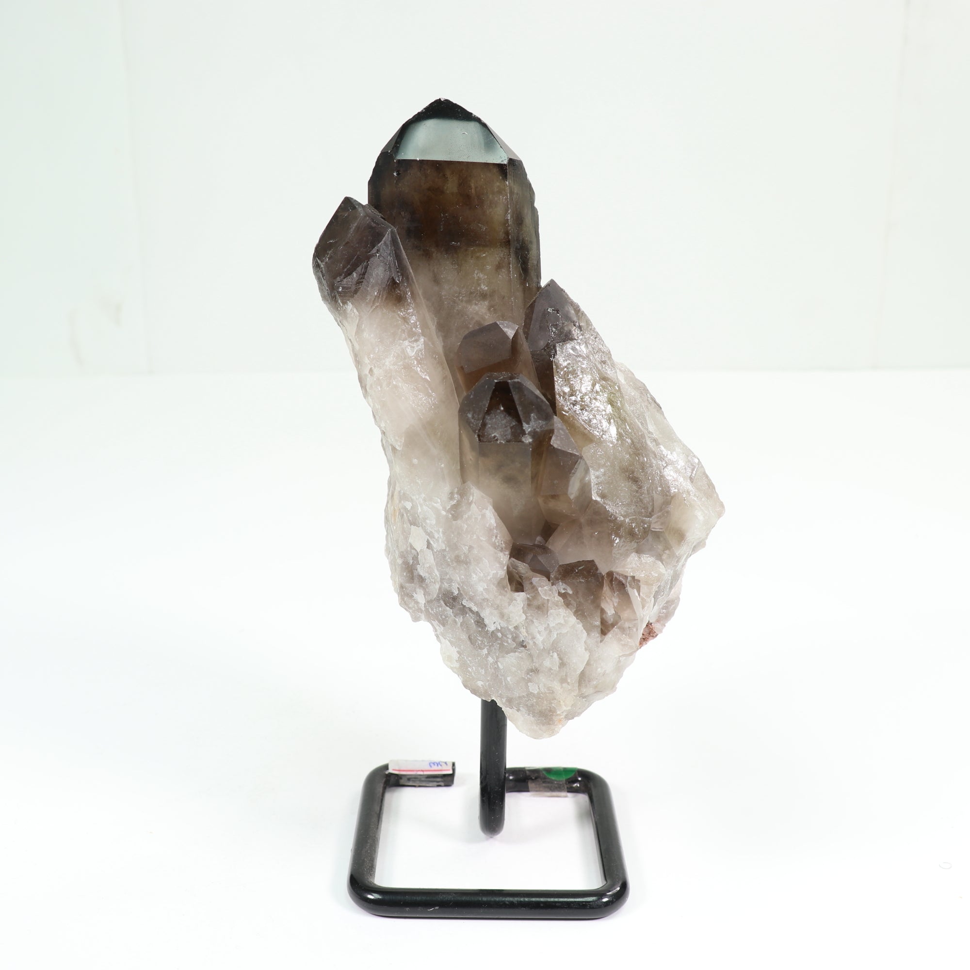 Natural Smoky Quartz Point on Metal Stand, 1500-2000 Gr, #005