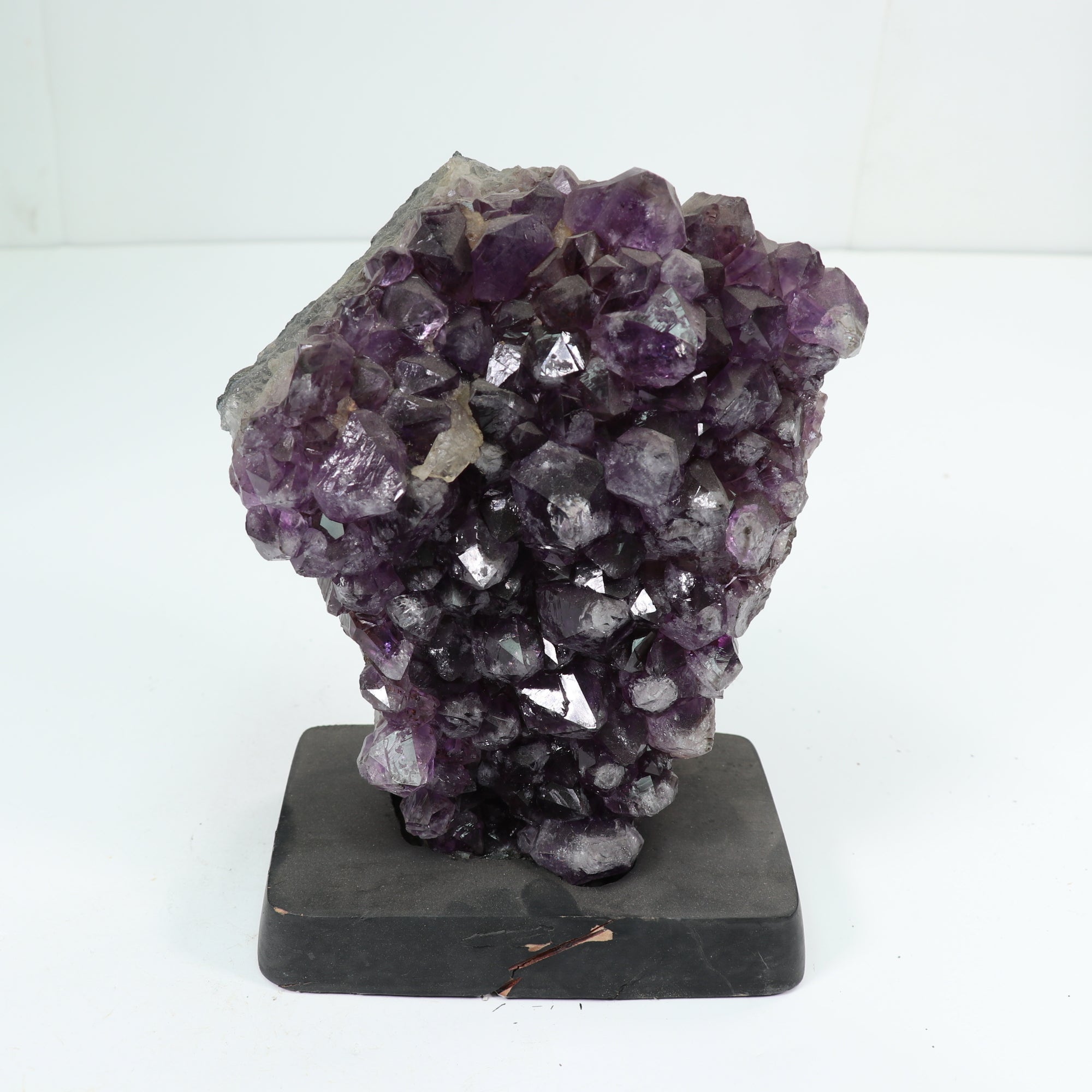 Amethyst Cluster Natural Form on Wood Stand, 1 Piece, 2500-3000 Gr, #005