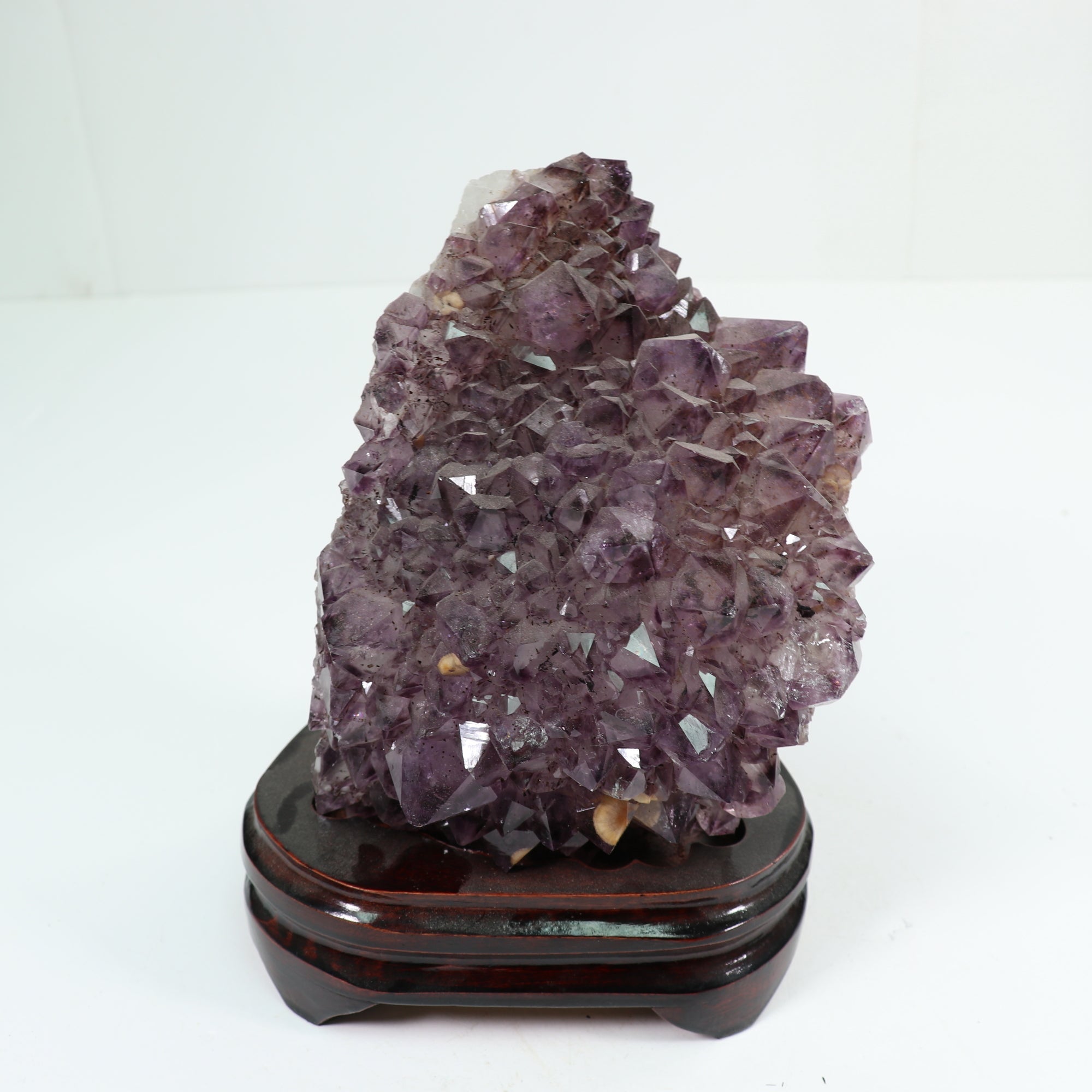 Amethyst Cluster Natural Form on Wood Stand, 1 Piece, 4000-4500 Gr, #007