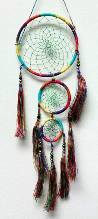 Triple Crystal Dream Catcher, 5 Pieces in a Pack #DCT