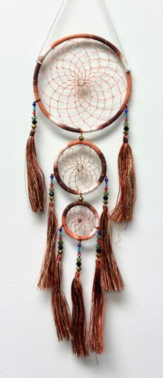 Triple Crystal Dream Catcher, 5 Pieces in a Pack #DCT