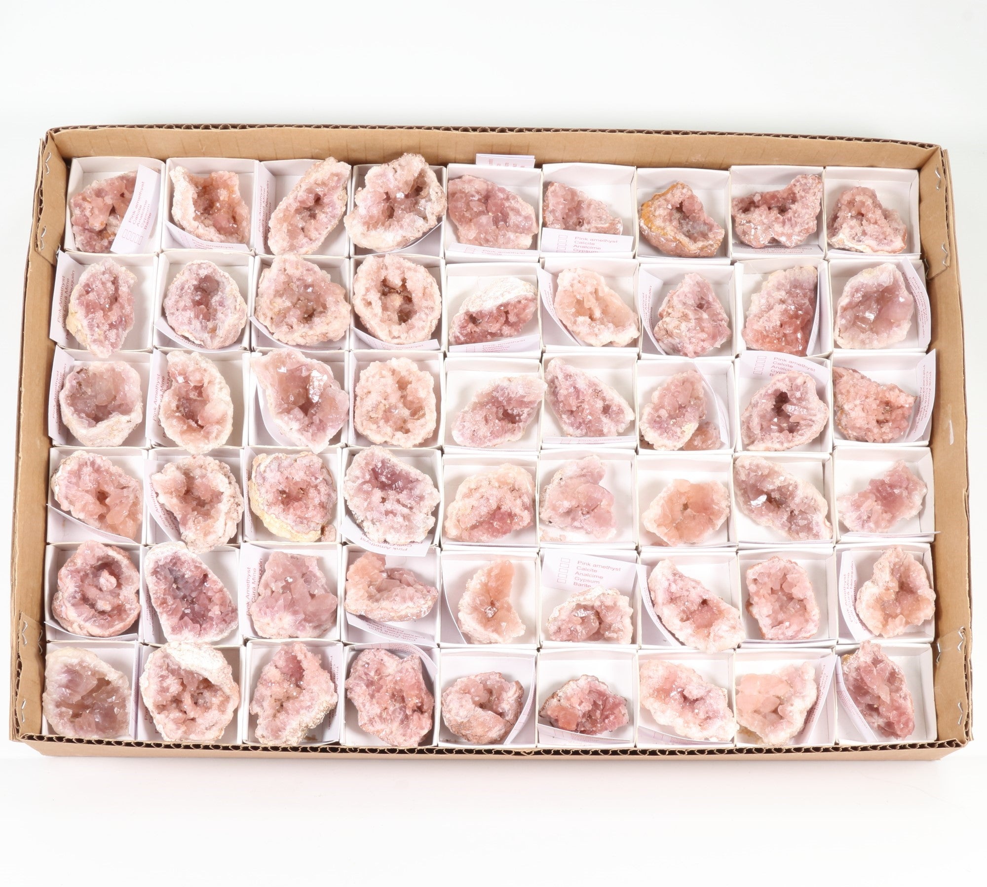 Rough Pink Amethyst Flat Box, Extra Quality,  Smal Size, 1 Flat