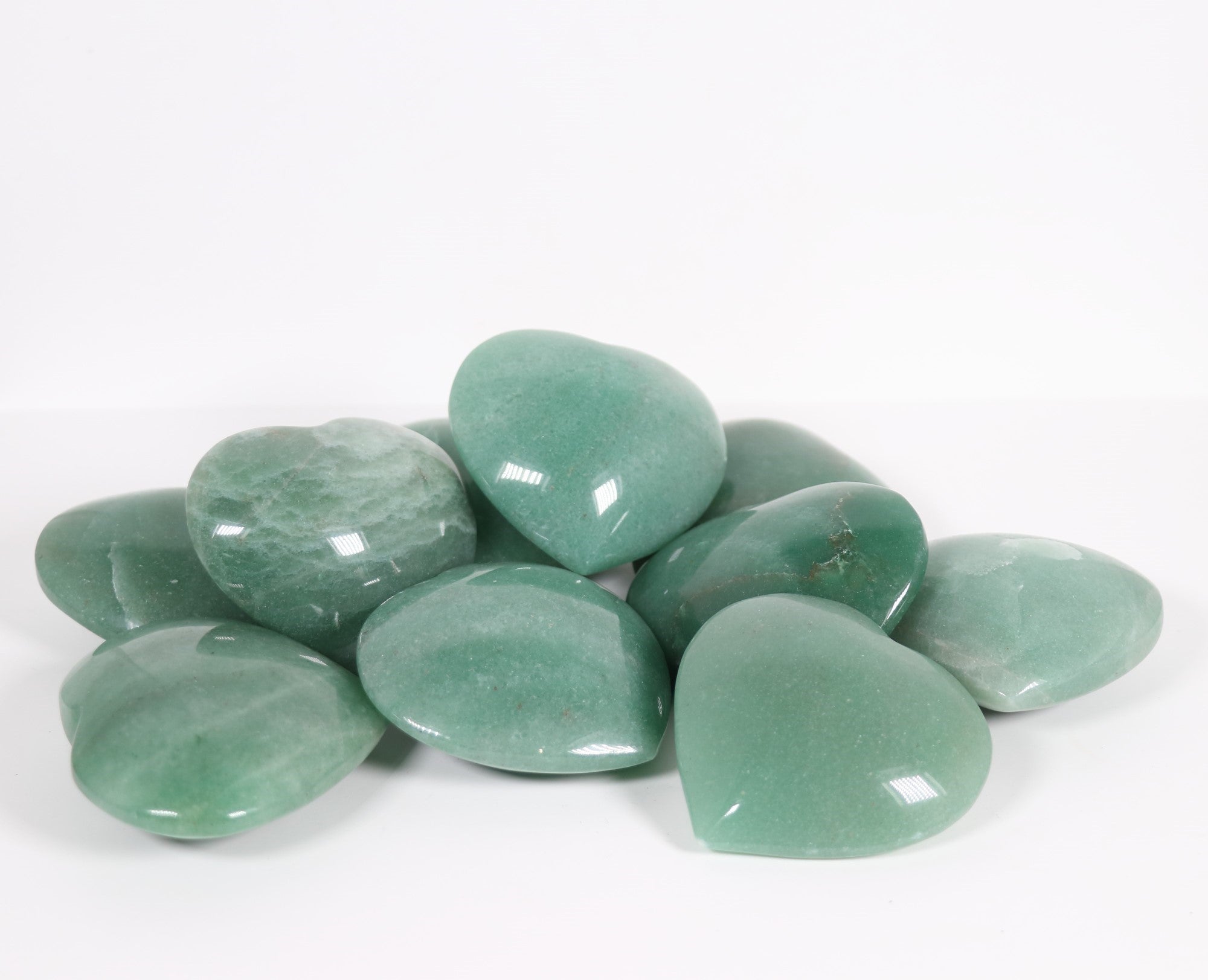 Green Aventurine Heart Shaped, ~2.5" Inch, 100-200 gr, 1 Piece  #015