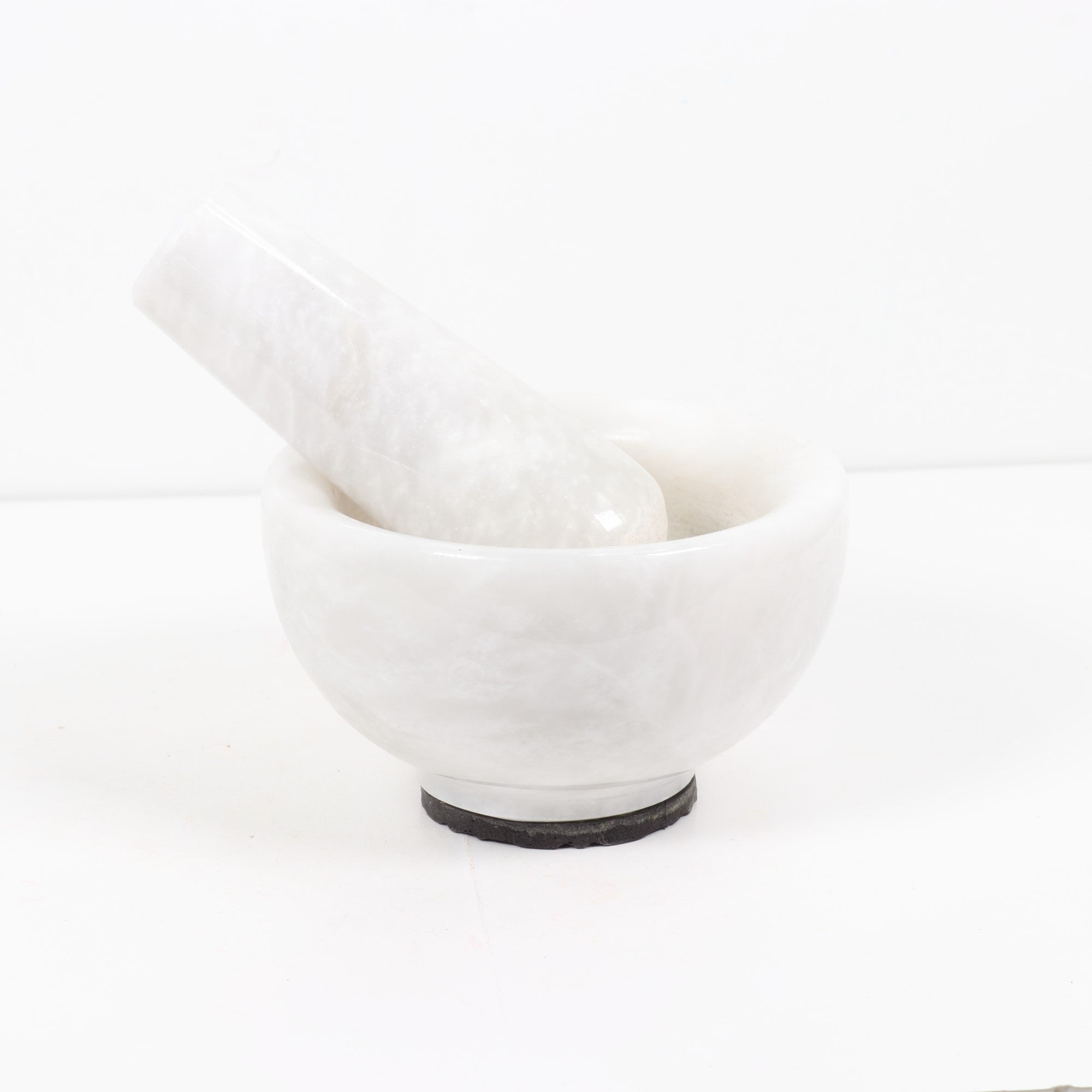 White Onyx Mortar&Pestle, Medium Size 4 Inch