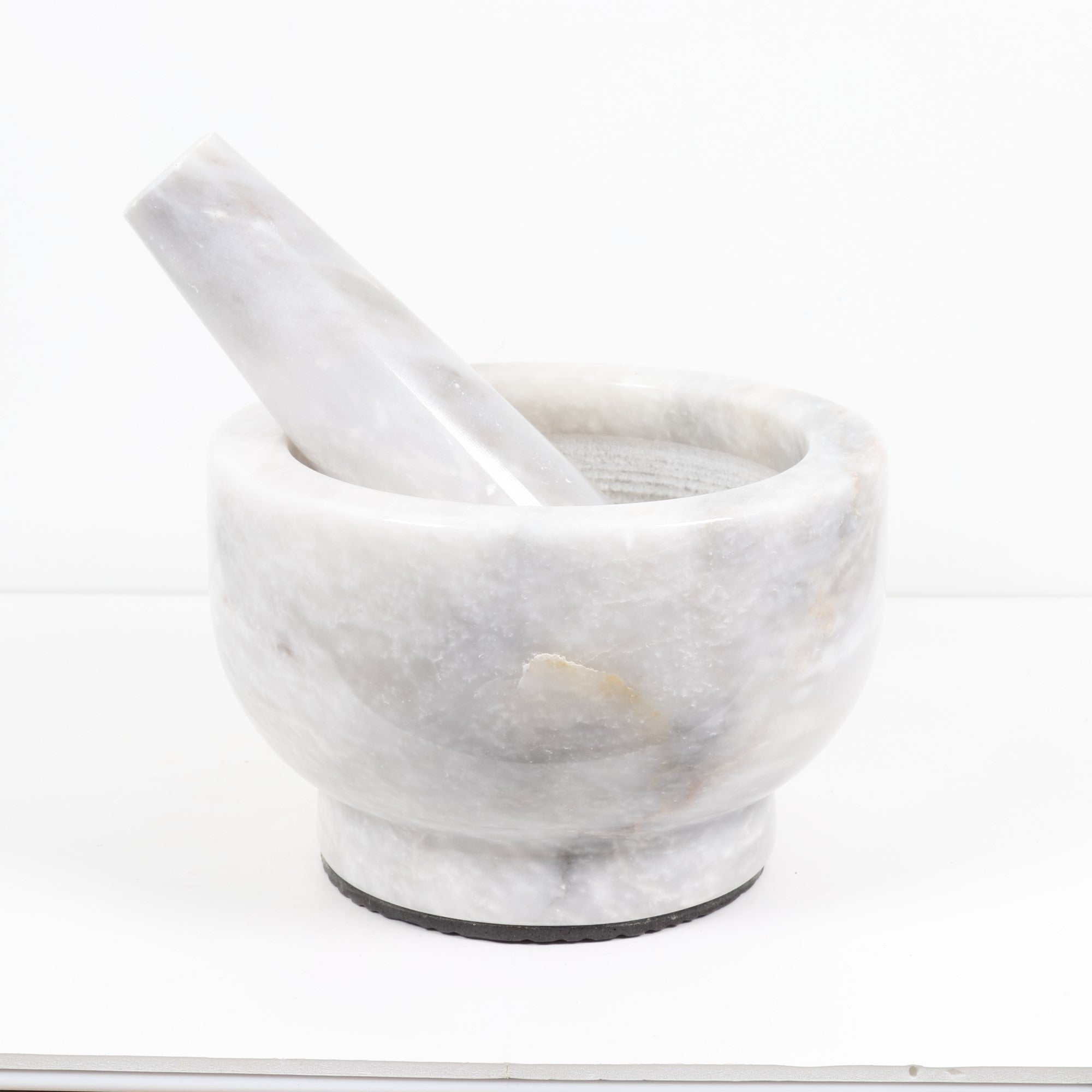 White Onyx Mortar&Pestle, Large Size, 6" Inch