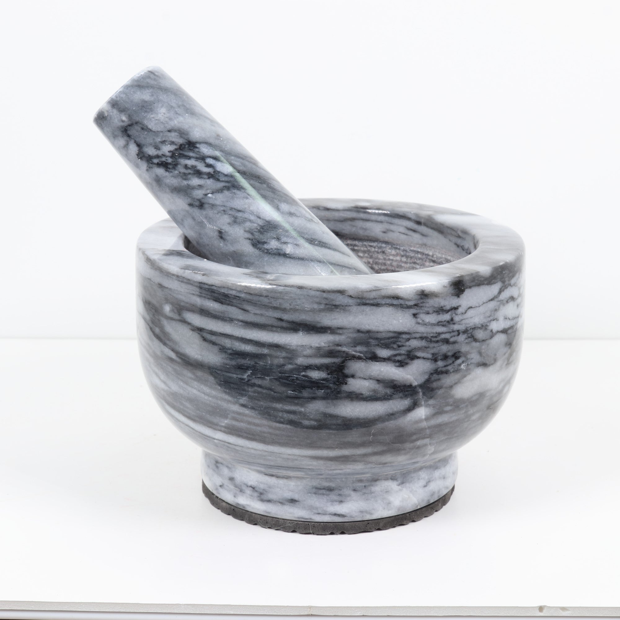 Silver Onyx Mortar&Pestle, Large Size, 6" Inch