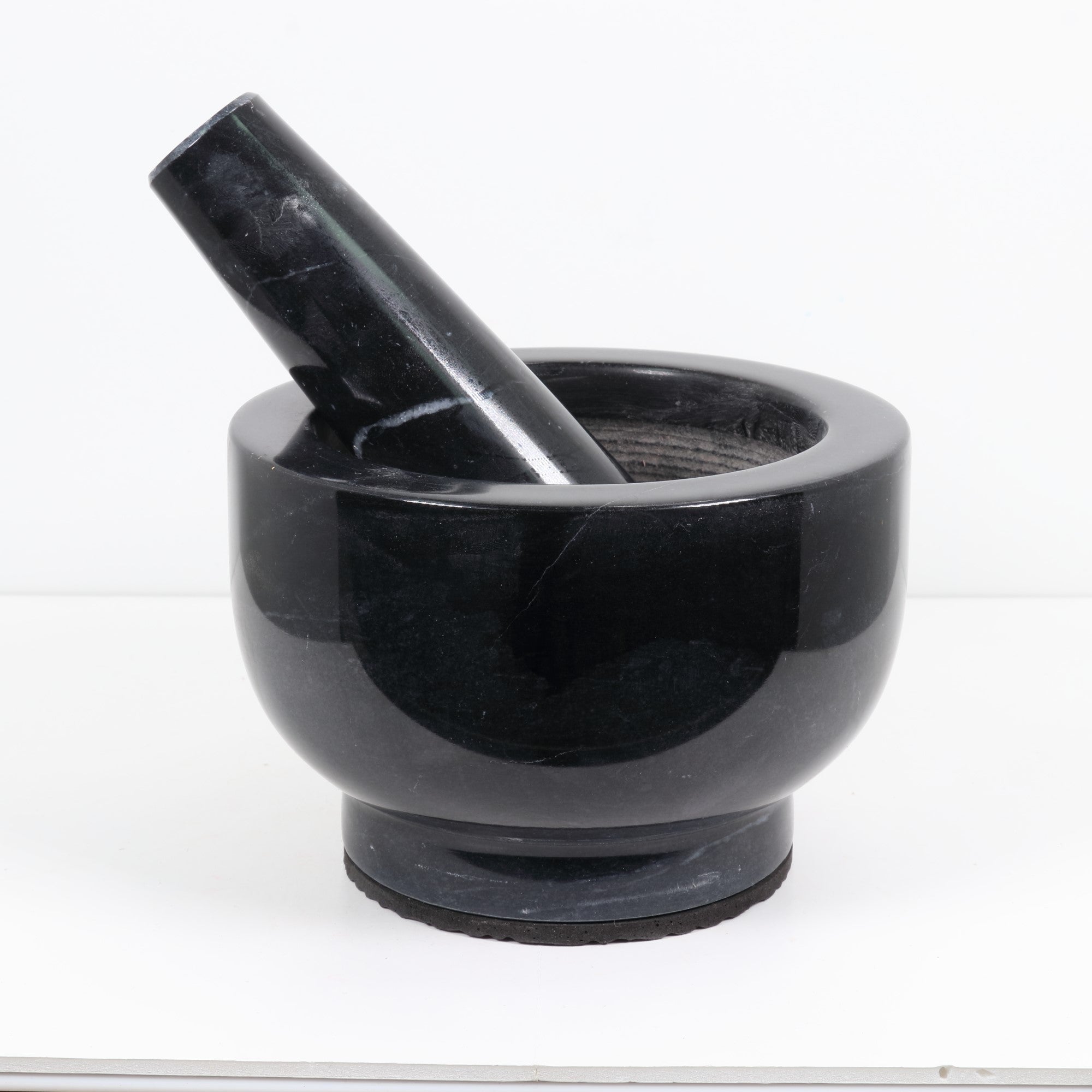 Black Onyx Mortar&Pestle, Large Size, 6" Inch