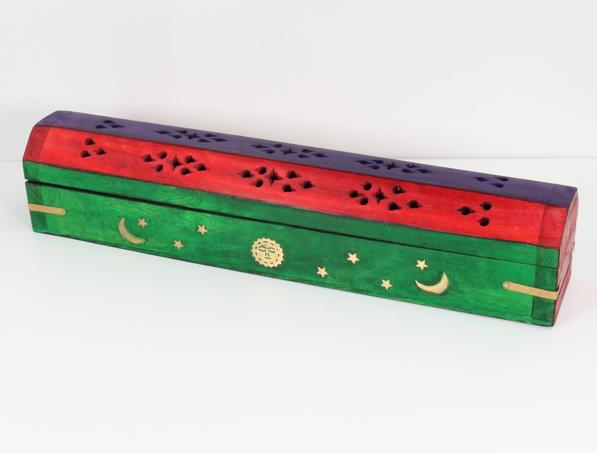 Multi Color, Box Incense Burner, 12”, 2 Pieces in a Pack