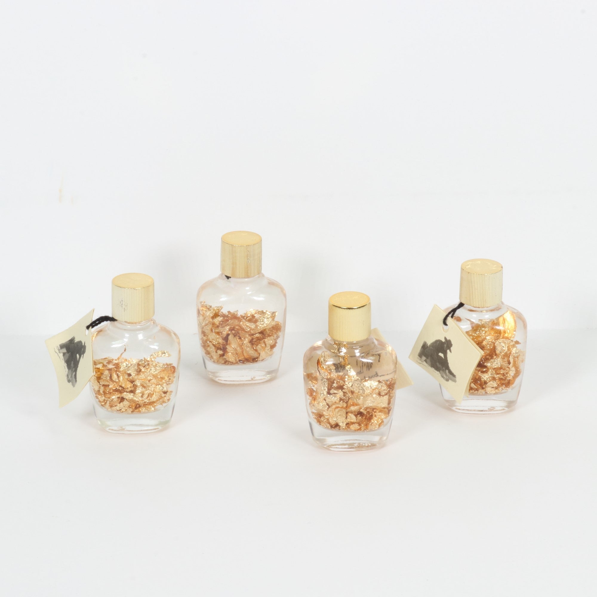 Gold Flake Treasure Bottle, 2,25" Inch, 10 Pieces in a Pack, #001