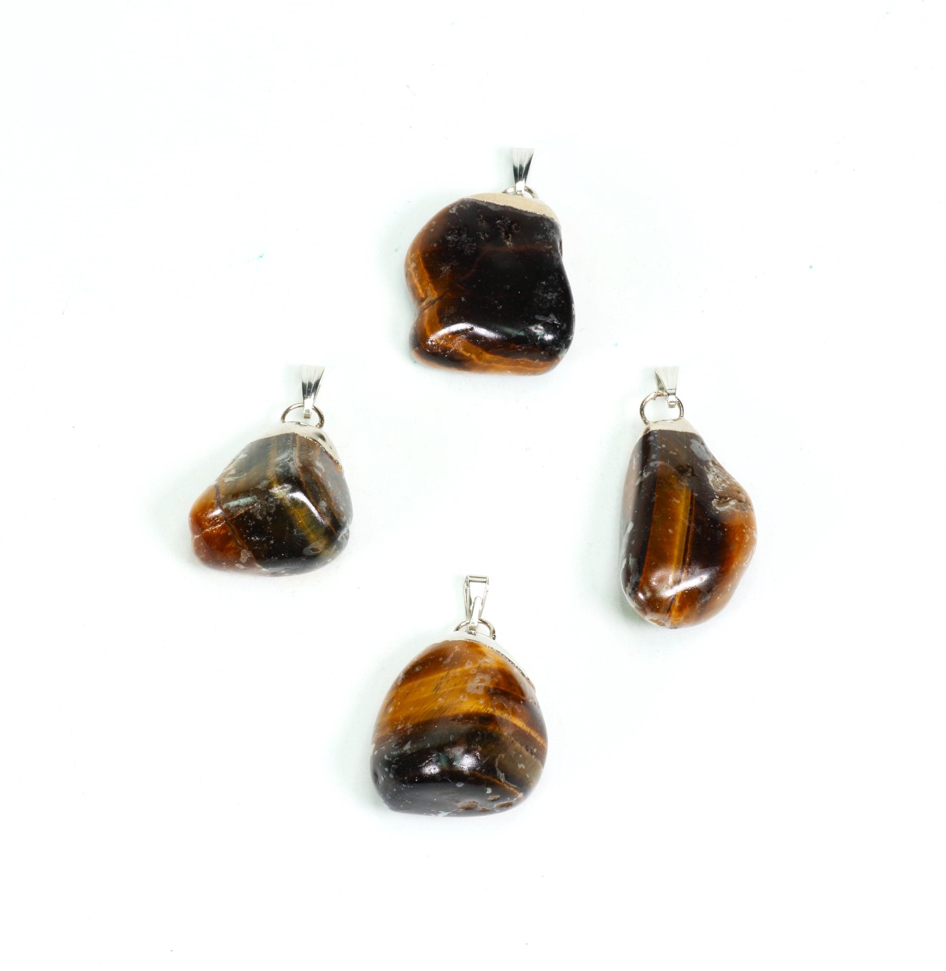 Tiger Eye Mixed Shape Pendants, 5 Pieces in a Pack, #076