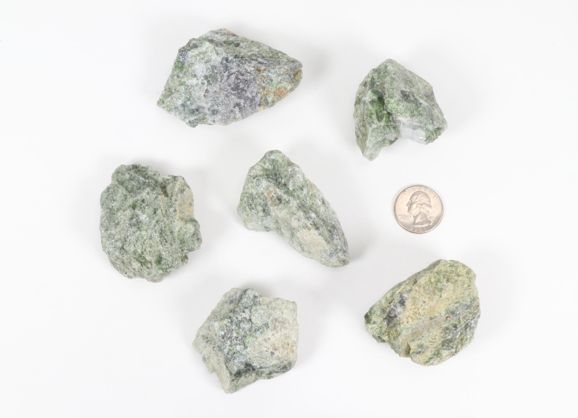 Diopside Rough Stone, 3-6cm, 20 Pieces in a Pack, #031