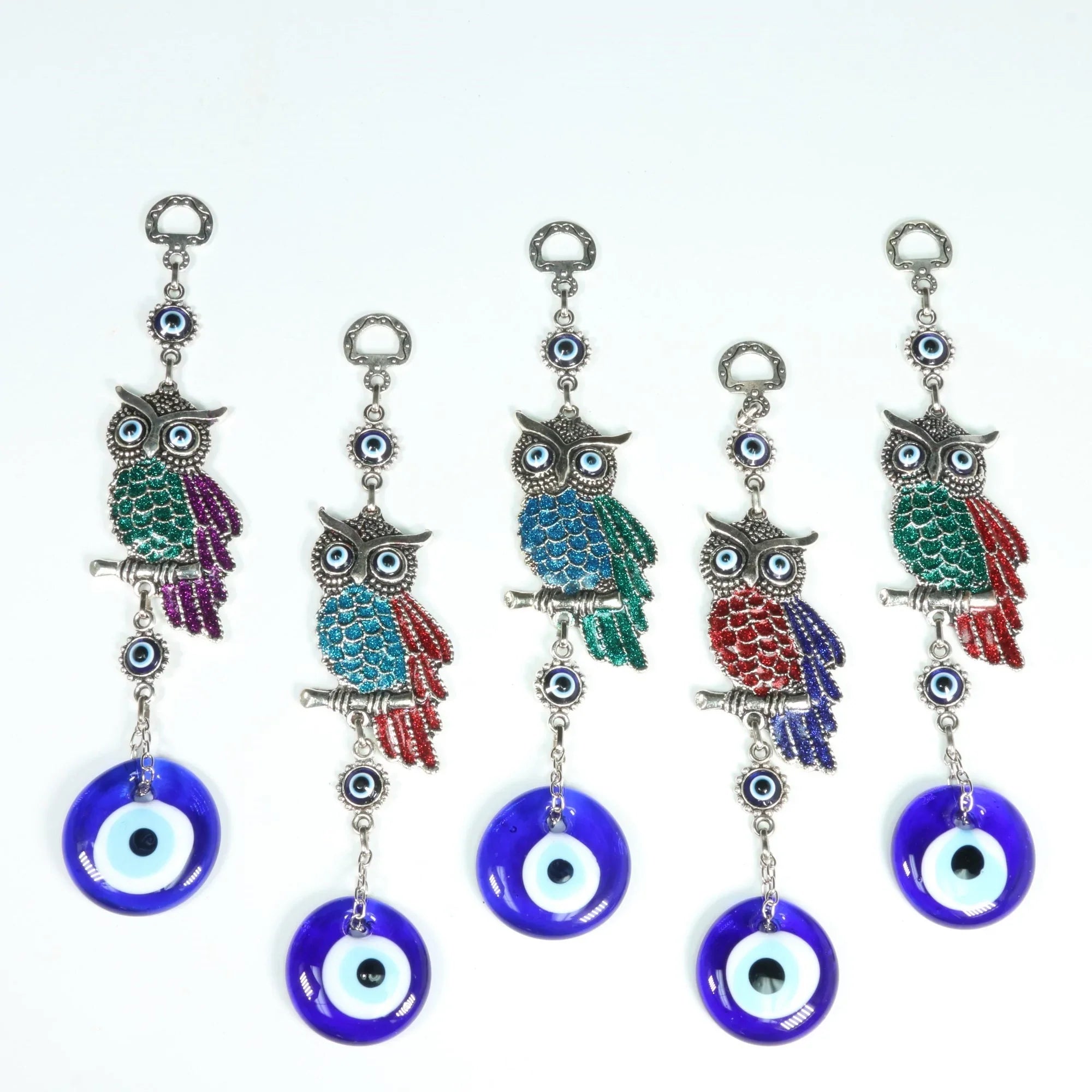 Authentic Evil Eye Wall Décor with Owl Figure, ZAMAK, 9" Inch, #138