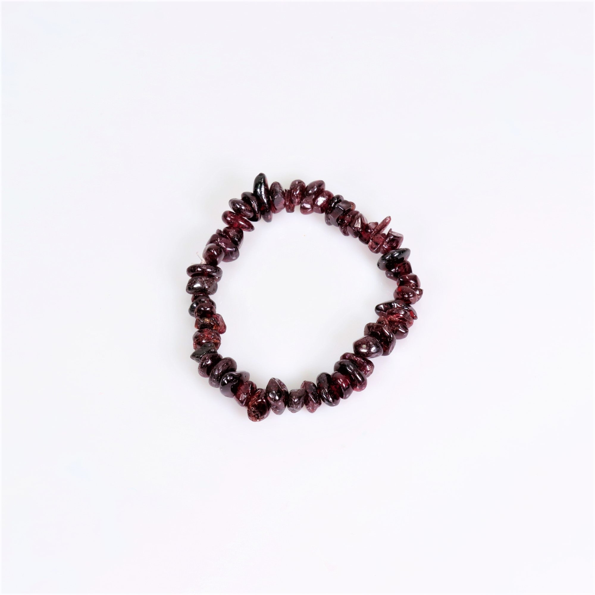 Garnet Chip Stone Bracelet, No Metal, 5 Pieces in a Pack, #046