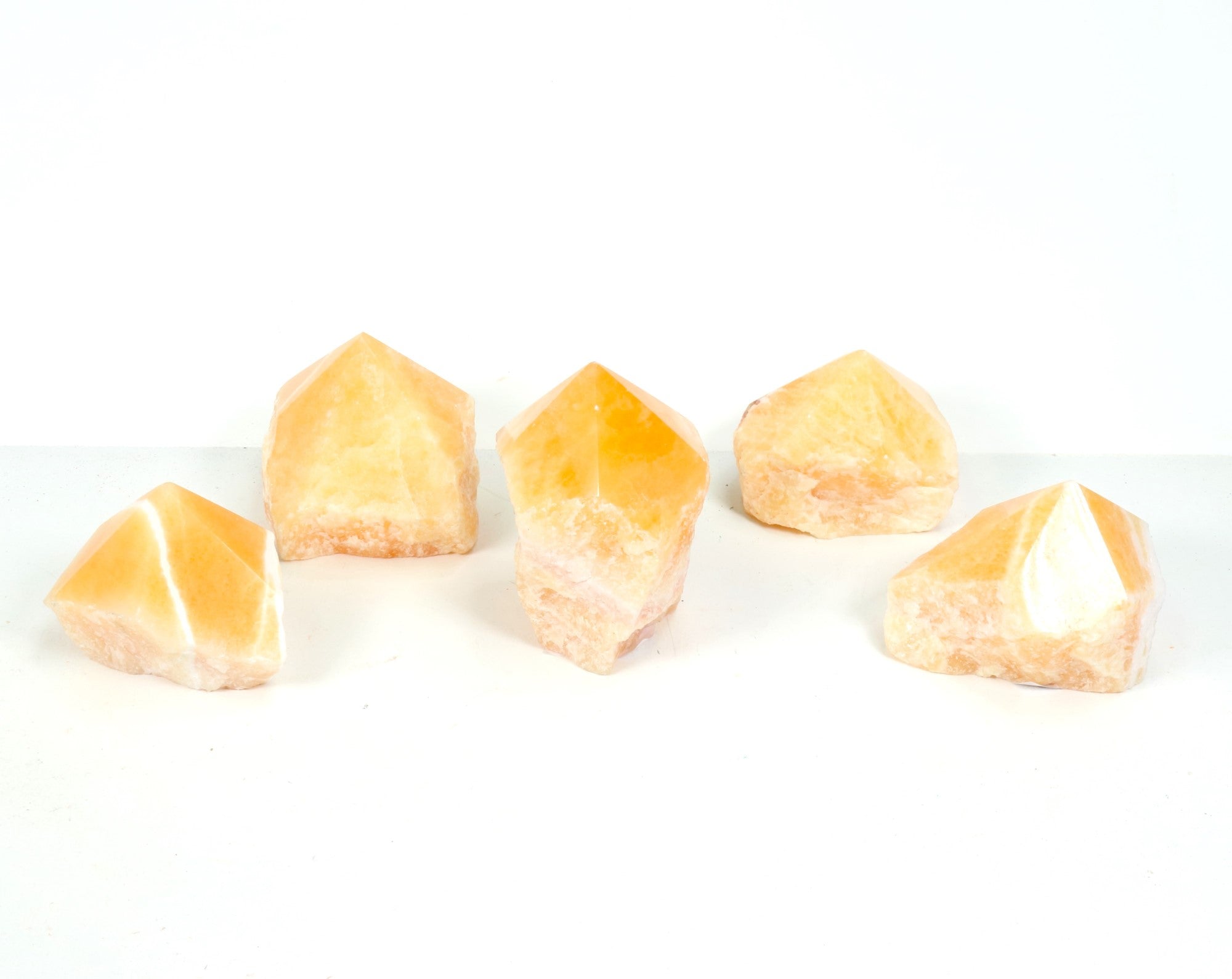 Orange Calcite Power Point, 3"-4" Inch, 200-400gr Each, 1 Piece