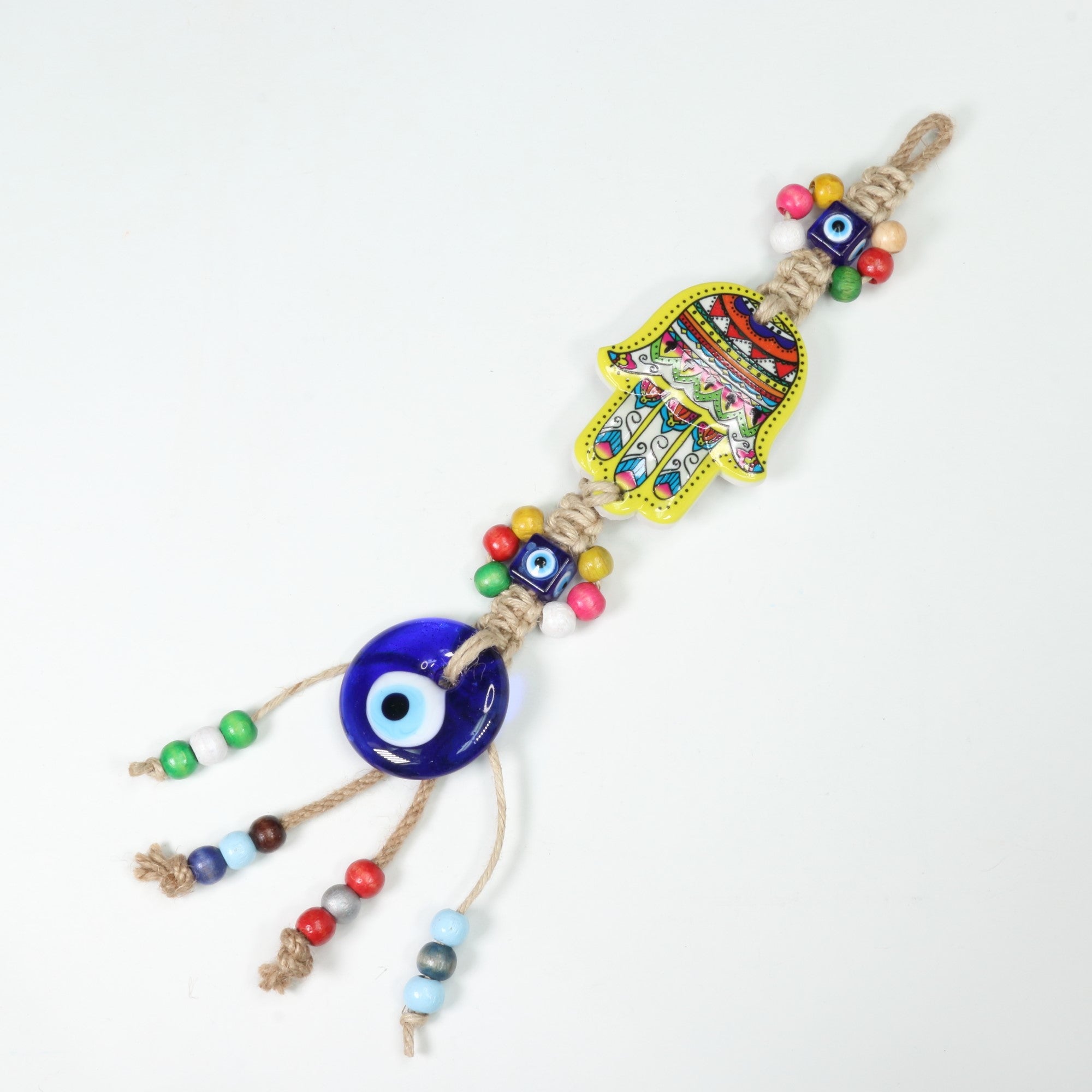 Evil Eye with Hamsa Hand Protection Hanging Decoration, 10 Pieces in a Pack, #008