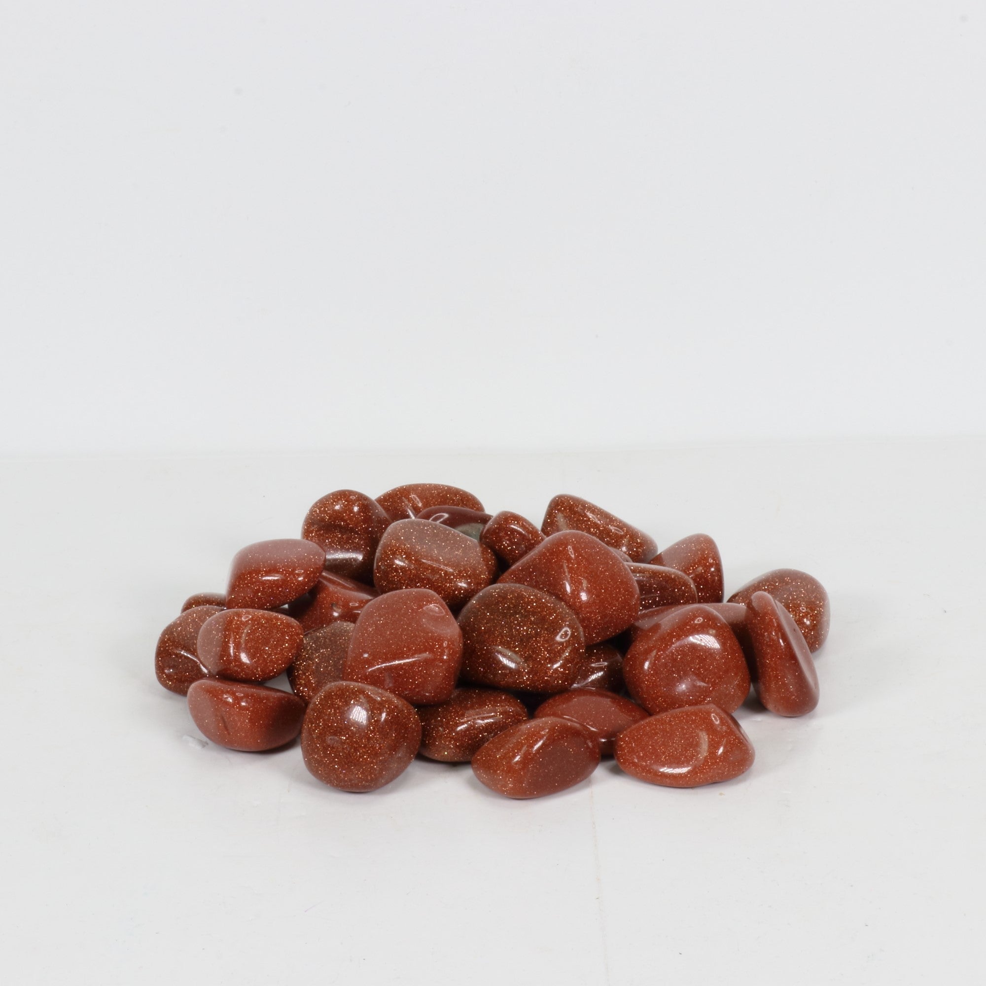 Tumbled Red Gold Stone, 2-3 cm, Standard Quality, 1 Lb.