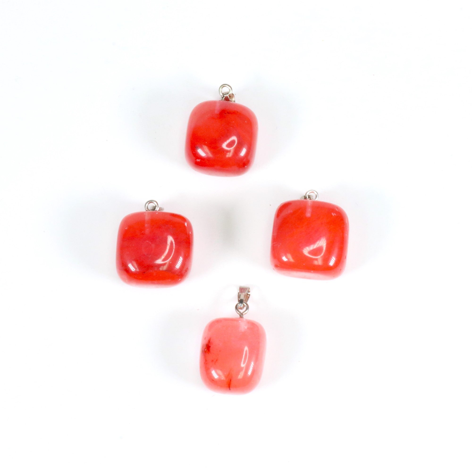 Cherry Quartz Mixed Shape Pendants, 5 Pieces in a Pack, #064