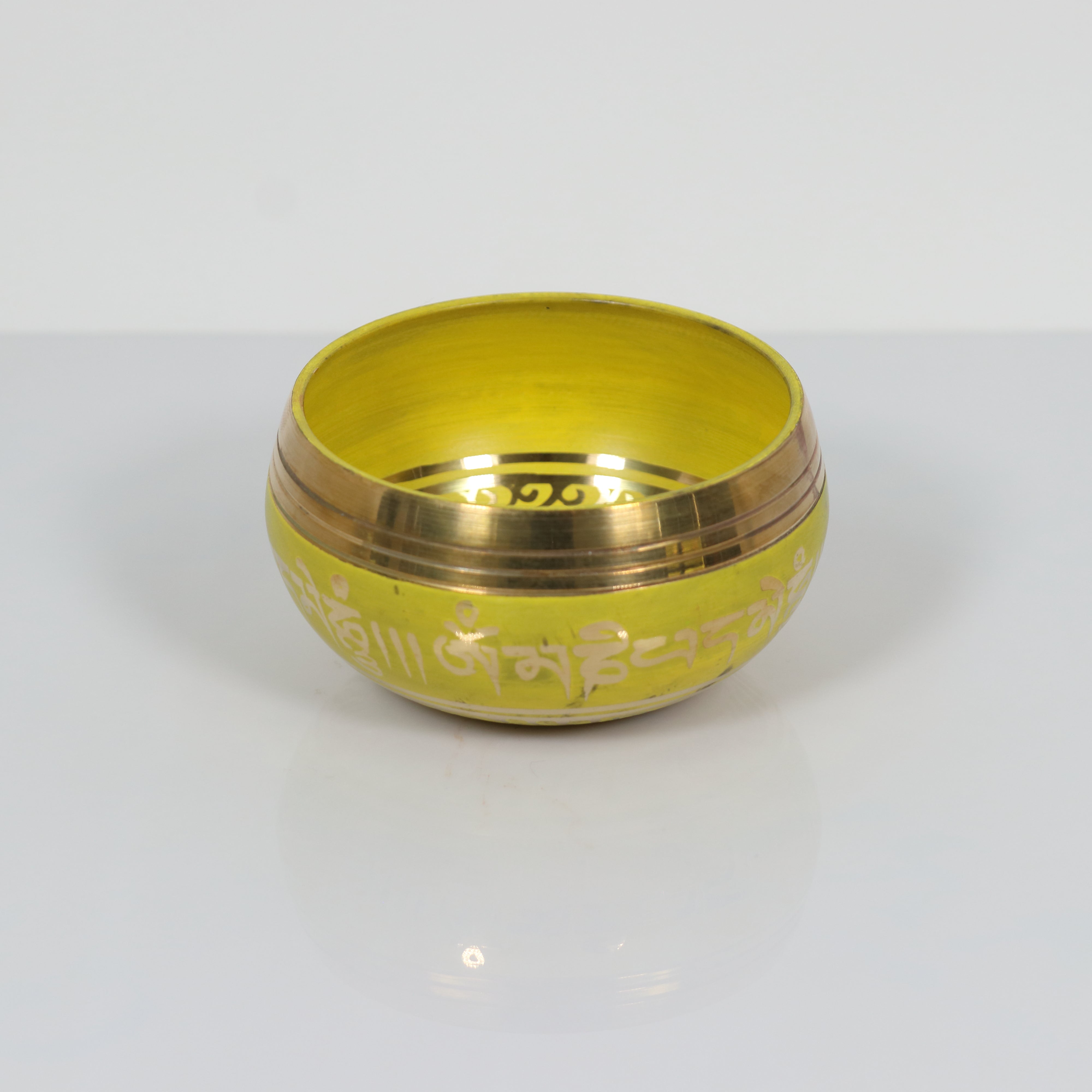 Atma Buti Metal Singing Bowl Yellow, 3" Inch, 20 Grams, 210 Grams