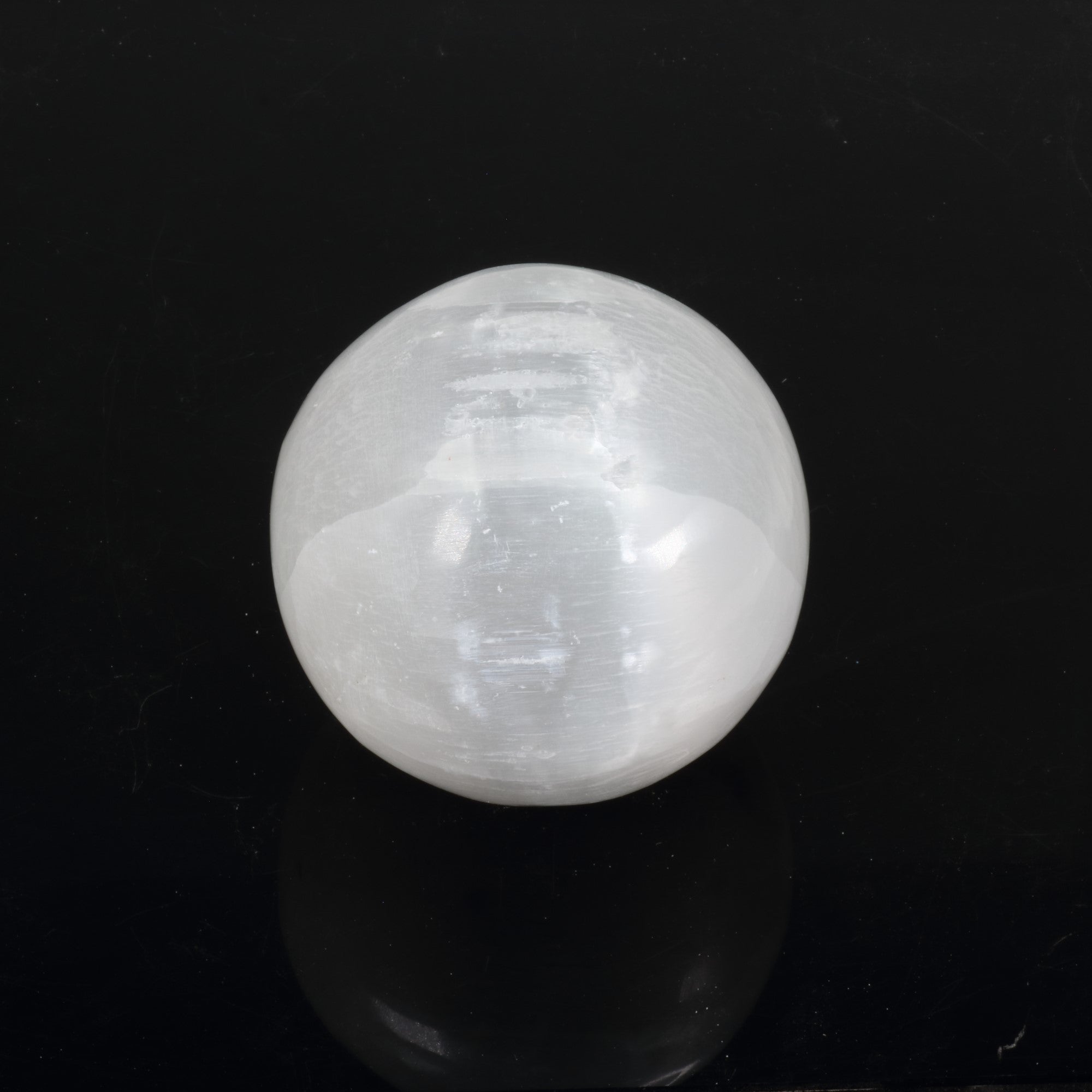 Selenite Plain Sphere, 70-80 mm, #002