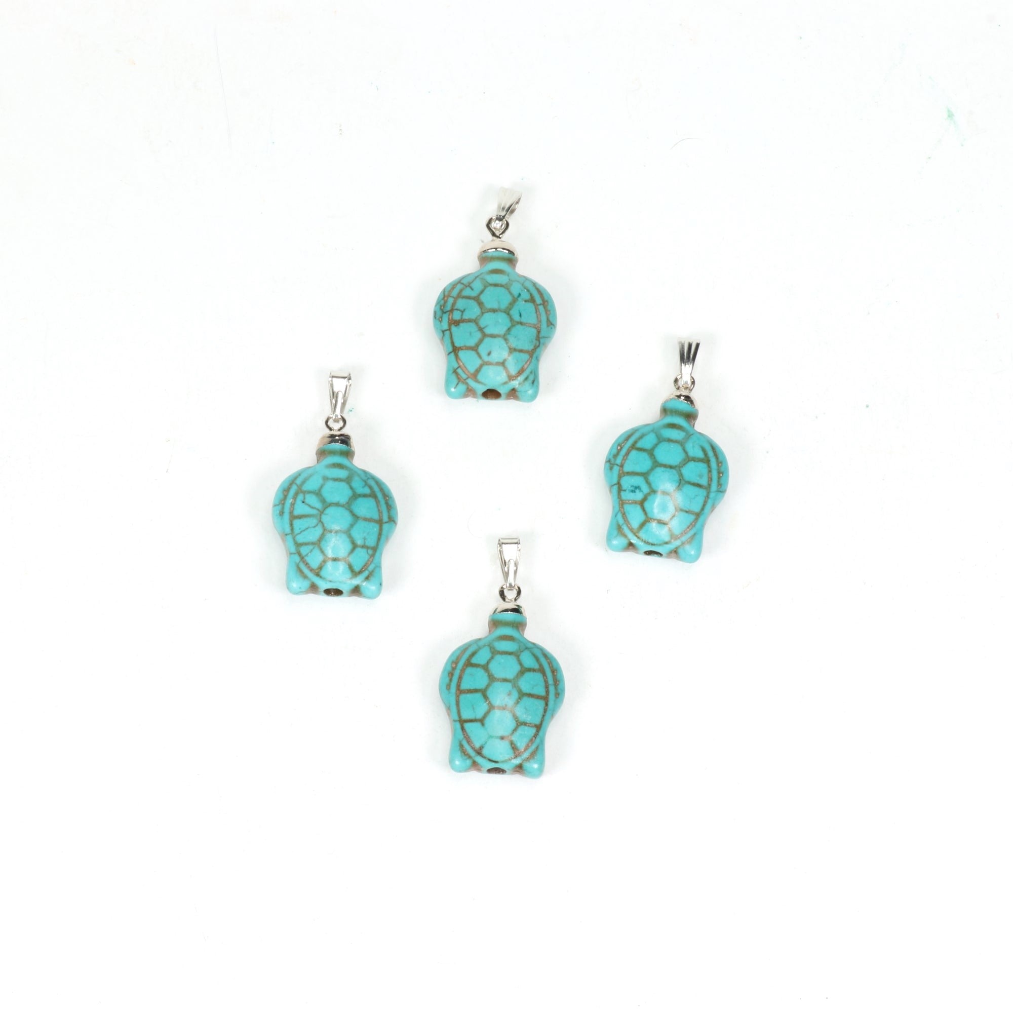 Turquoise Howlite Mixed Shape Pendants, 5 Pieces in a Pack, #091