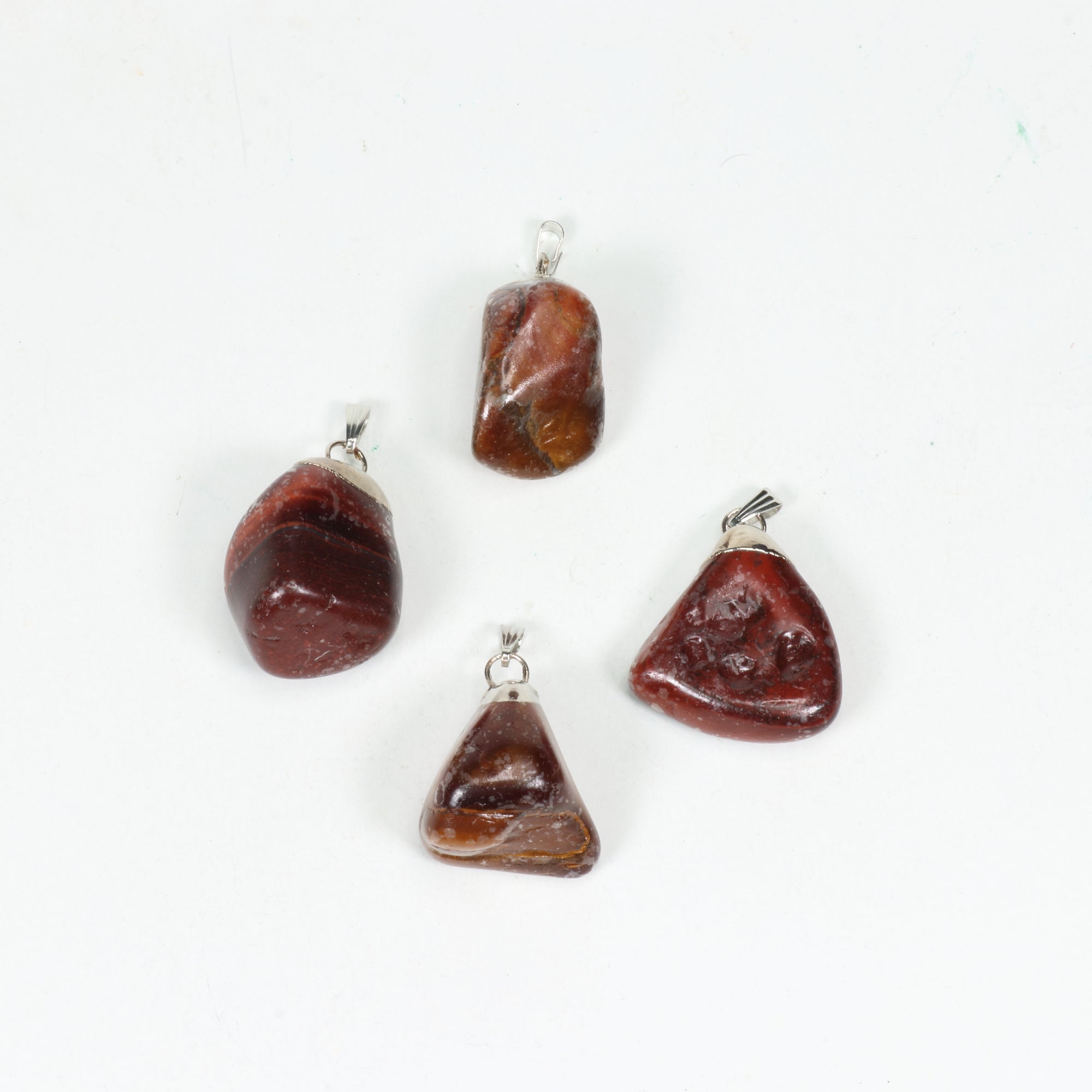 Red Jasper Mixed Shape Pendants, 5 Pieces in a Pack, #080