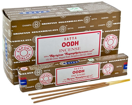 Satya Oodh, Incense Sticks, 15 grams in one Pack, 12 Pack Box