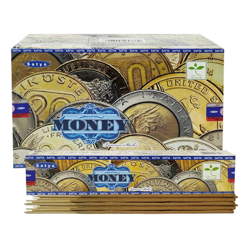 Satya Money, Incense Sticks, 15 grams in one Pack, 12 Pack Box