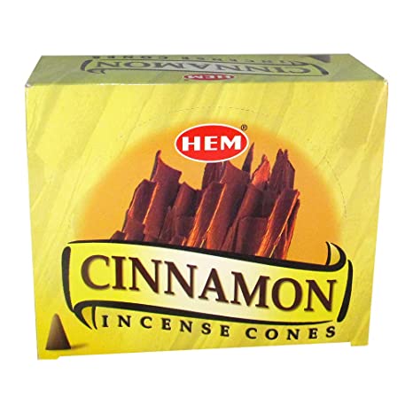 Hem Clove Cinnamon, Incense Cone, 24 grams in one Pack, 12 Pack Box