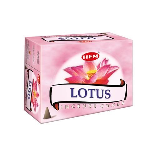 Hem Lotus, Incense Cone, 24 grams in one Pack, 12 Pack Box