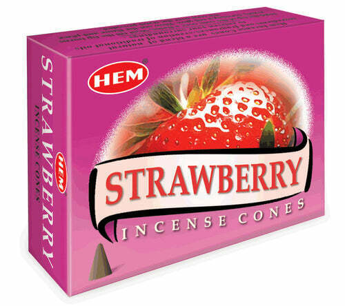 Hem Strawberry, Incense Cone, 24 grams in one Pack, 12 Pack Box