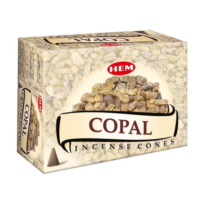 Hem Copal, Incense Cone, 24 grams in one Pack, 12 Pack Box