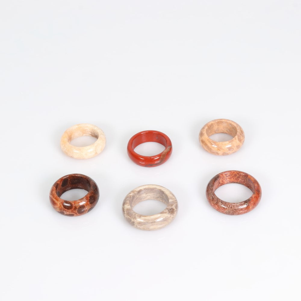 Jasper Shaped Ring, Mix Pack (US Size 4 to 10), 10 Pieces in a Pack, #0008