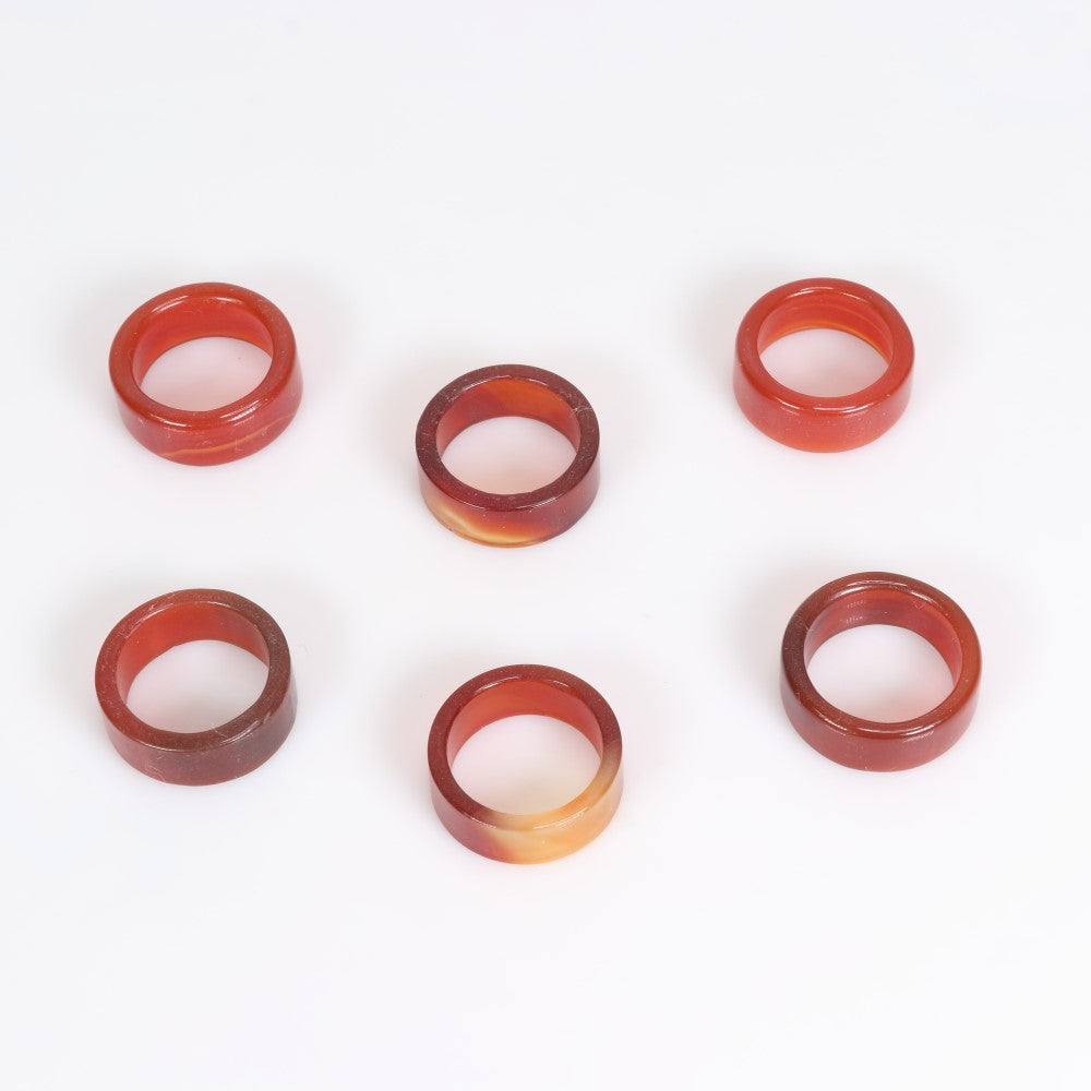 Carnelian Shaped Ring, Mixed Size, 10 Pieces in a Pack, #0017