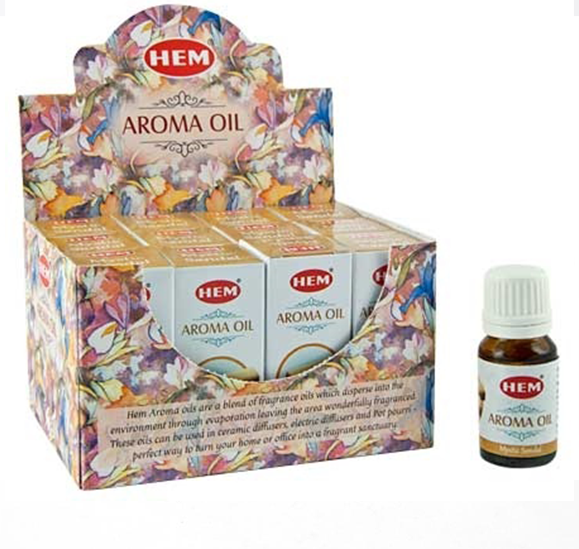 Hem Mystic Sandal Aroma Oil, 12 packs of 10 ml