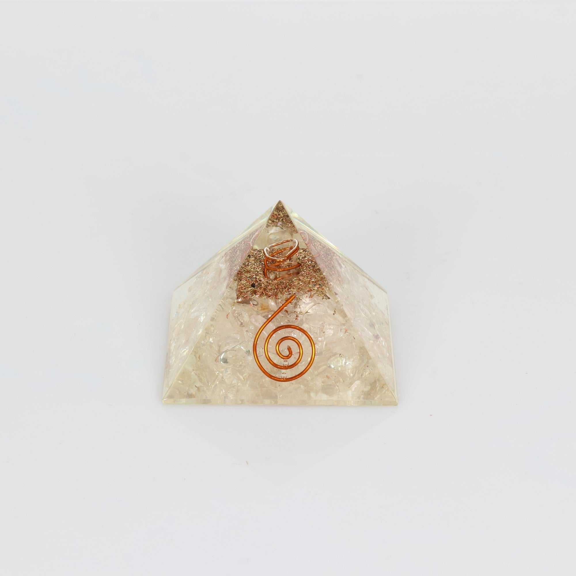 Clear Quartz-Orgonite Pyramid, 2" Inch, 10 Pieces in a Pack