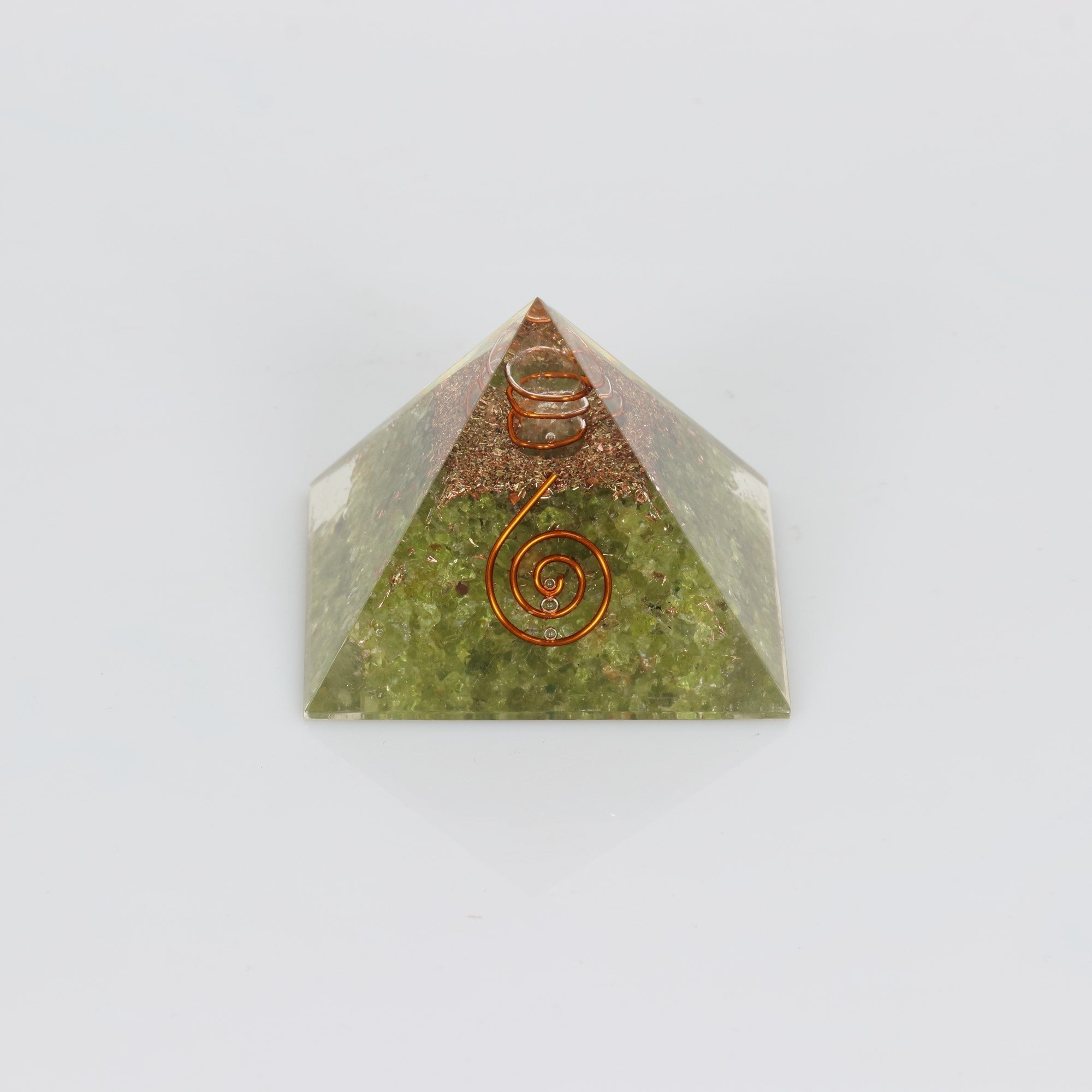 Peridot-Orgonite Pyramid, 2" Inch, 10 Pieces in a Pack