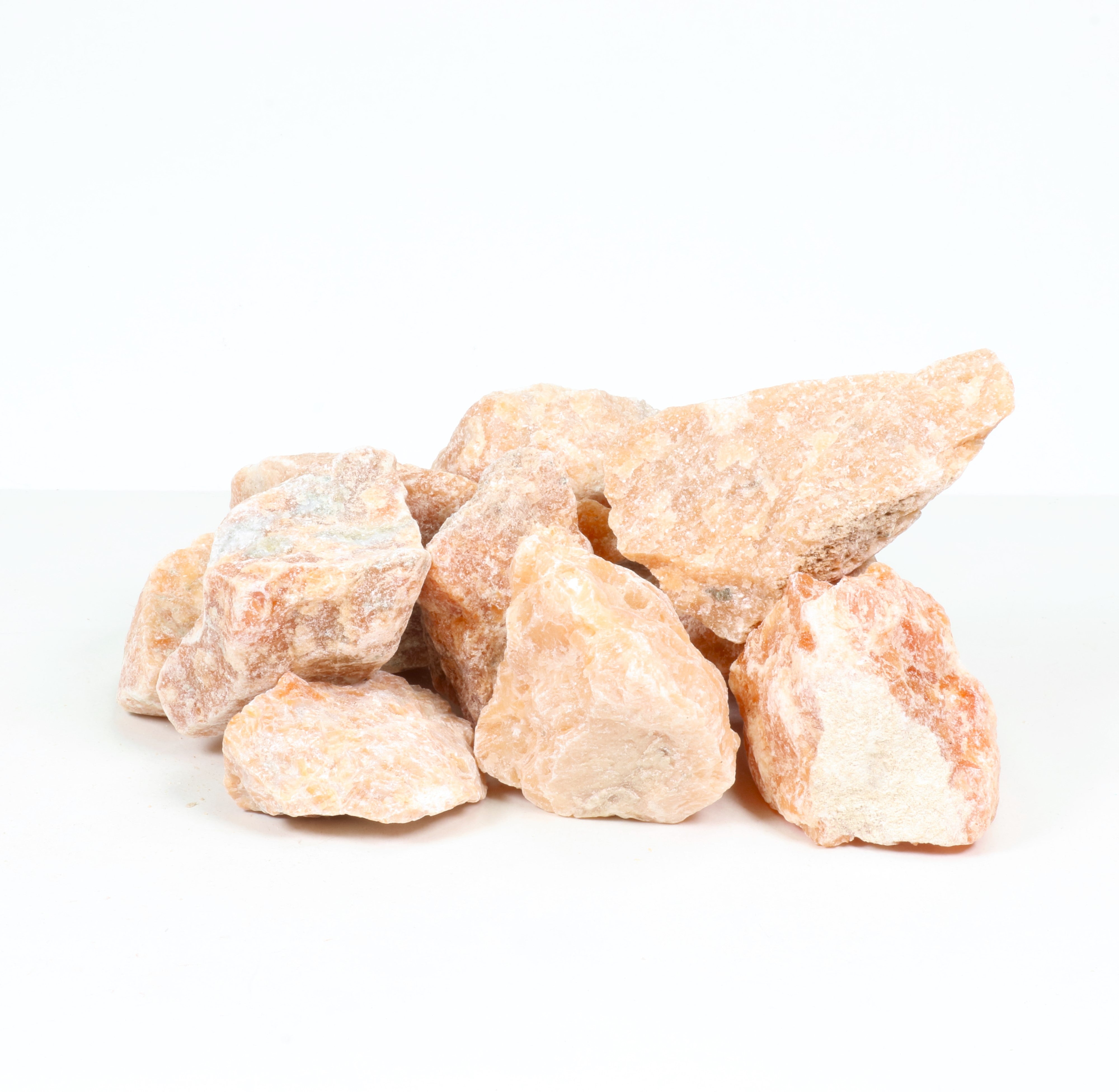 Orange Calcite Rough Stone, 20 Pieces in a Pack, #002