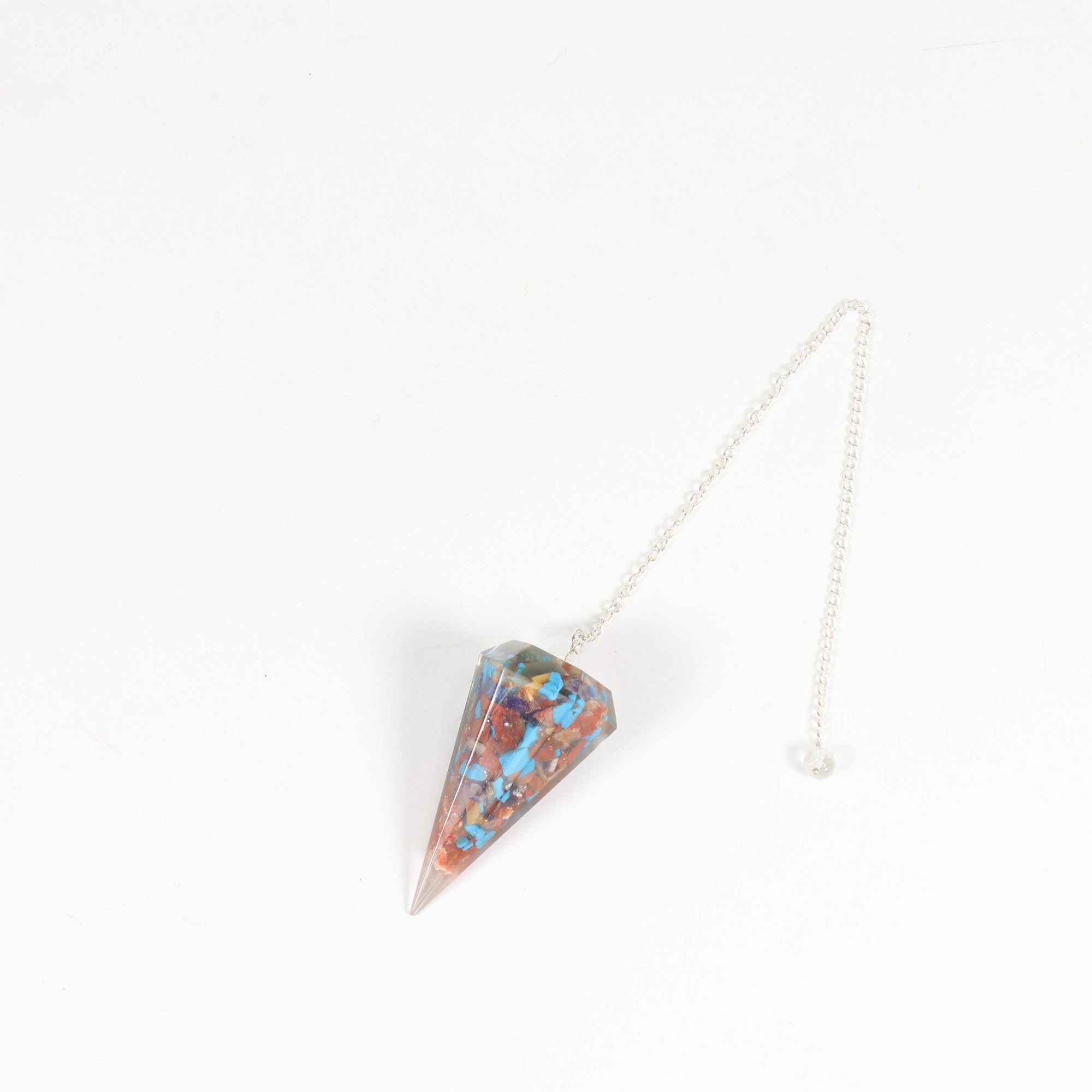 Chakra Orgonite Pendulum, 10" x 2,5" Inch, 10 Pieces in a Pack, #0015