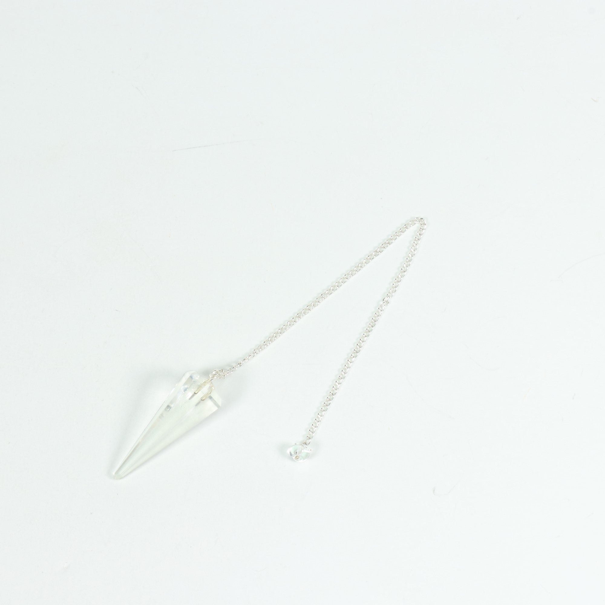 Natural  Clear Quartz Pendulum, 9" x 1,5" Inch, 10 Pieces in a Pack, #0020