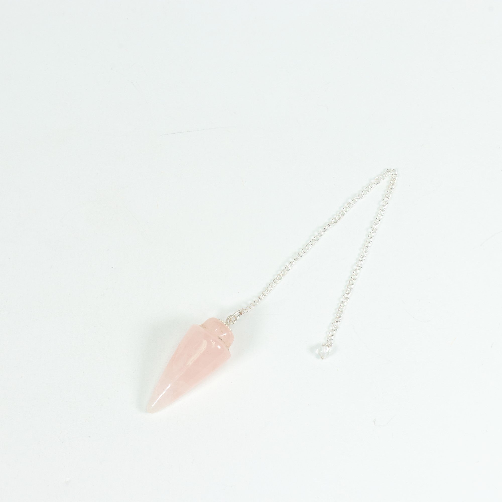 Natural  Rose Quartz  Pendulum, 9,25" x 1,75" Inch, 10 Pieces in a Pack, #0025