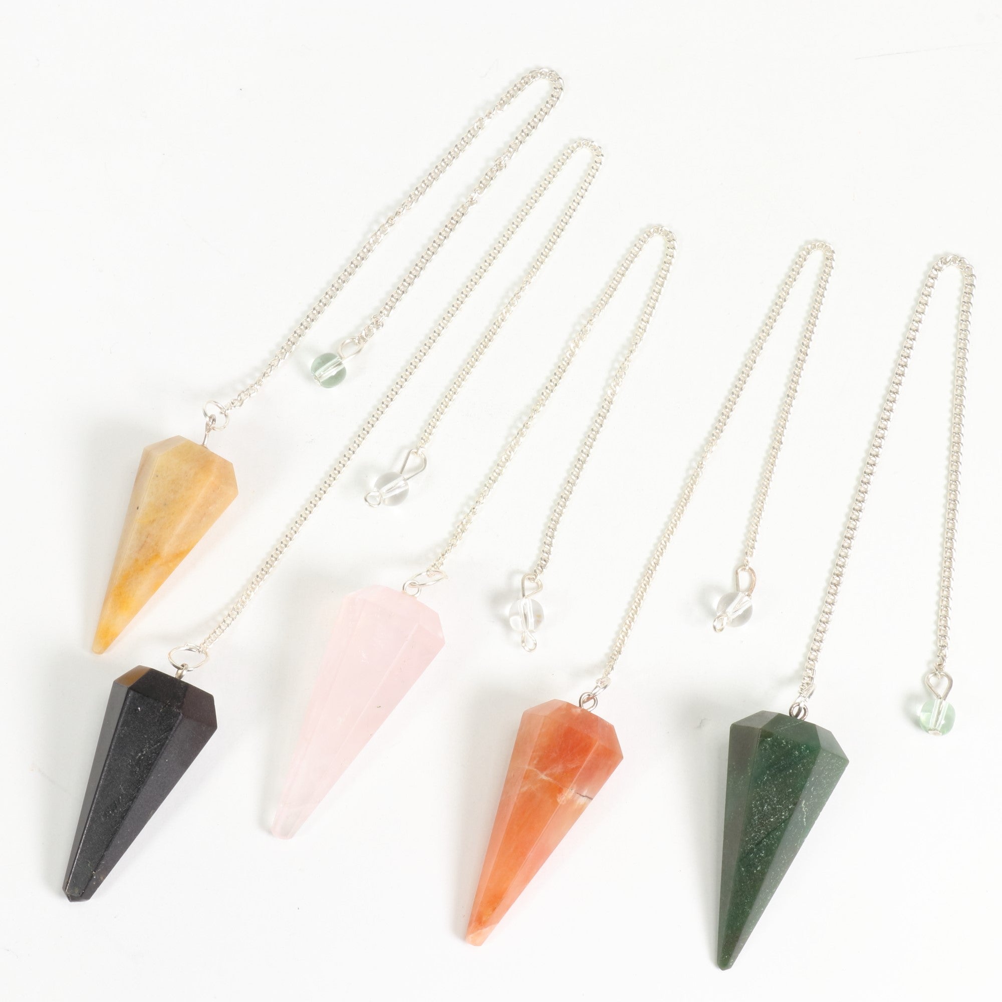 Natural  Assorted Stones  Pendulum, 9,5" x 2" Inch, 10 Pieces in a Pack, #0013