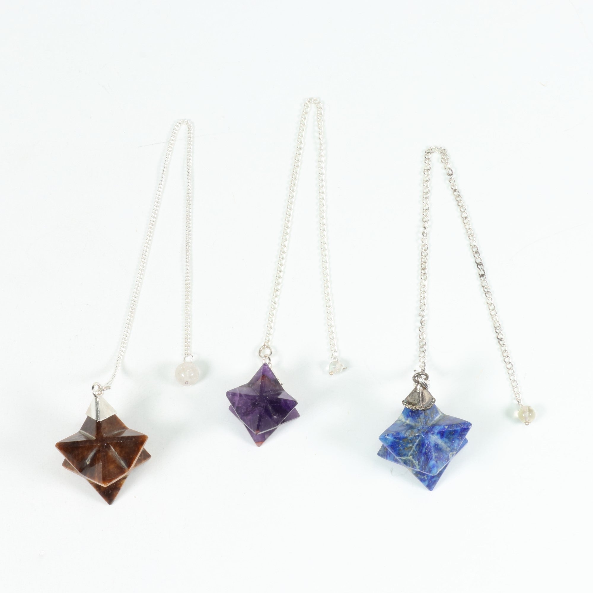 Assorted Stones Shaped Pendulum, 9" x 1,5" Inch, 10 Pieces in a Pack, #0003