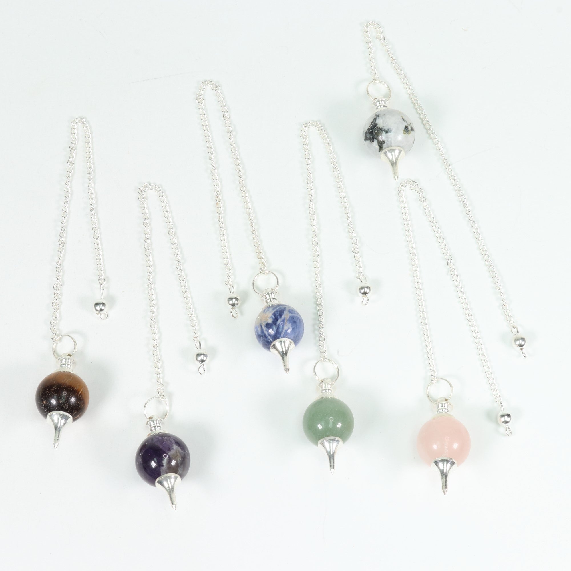 Assorted Stones Shaped Pendulum, 10 Pieces in a Pack, #0004